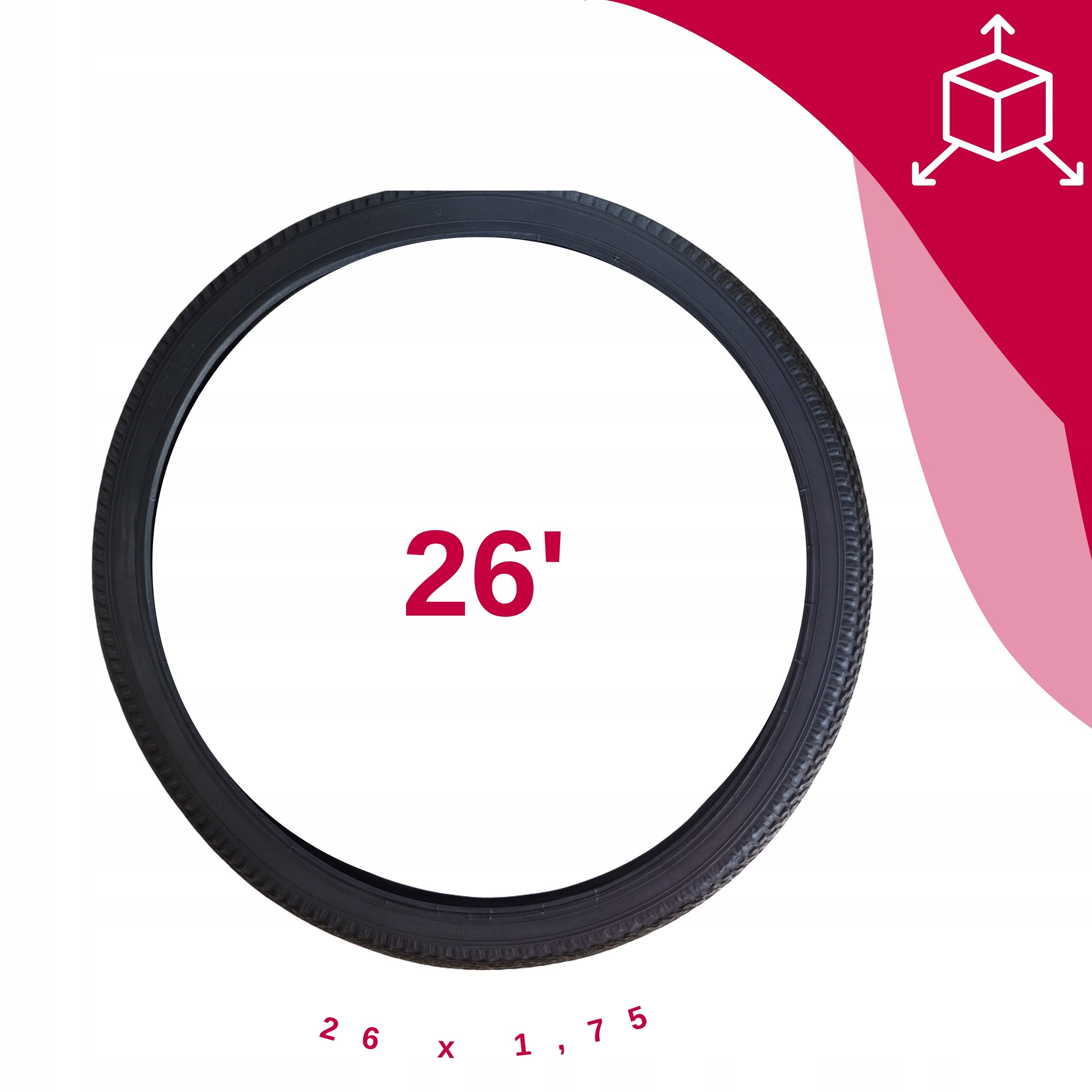 BICYCLE TYRE FOR CITY BIKE VELOXO JOURNEY 26X1,75 BLACK 26 INCHES Manufacturer code VL094 opona rowerowa 26 cali miejska trekking
