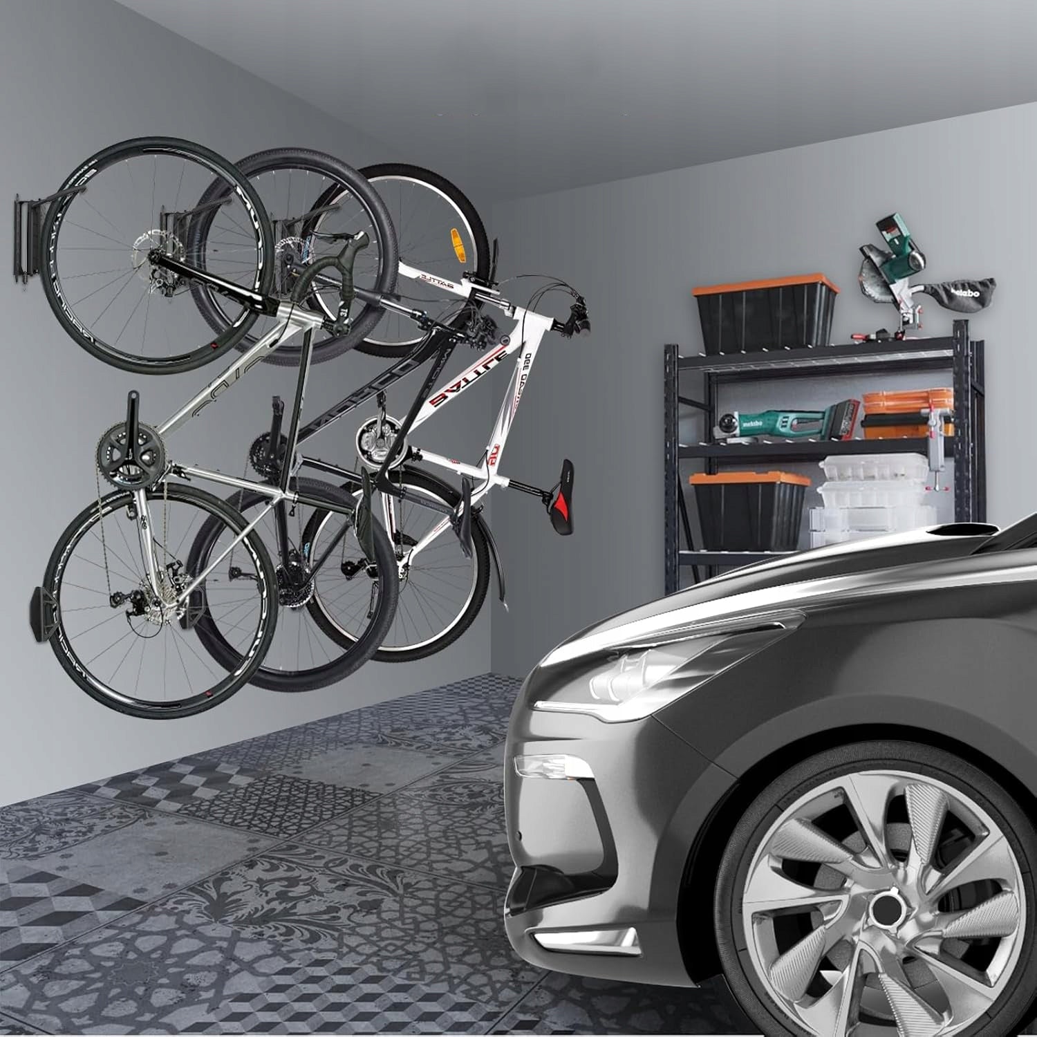BICYCLE WALL MOUNT, BICYCLE HANGER, ROTATING BIKE MOUNT, BLACK Product weight with unit packaging 1 kg