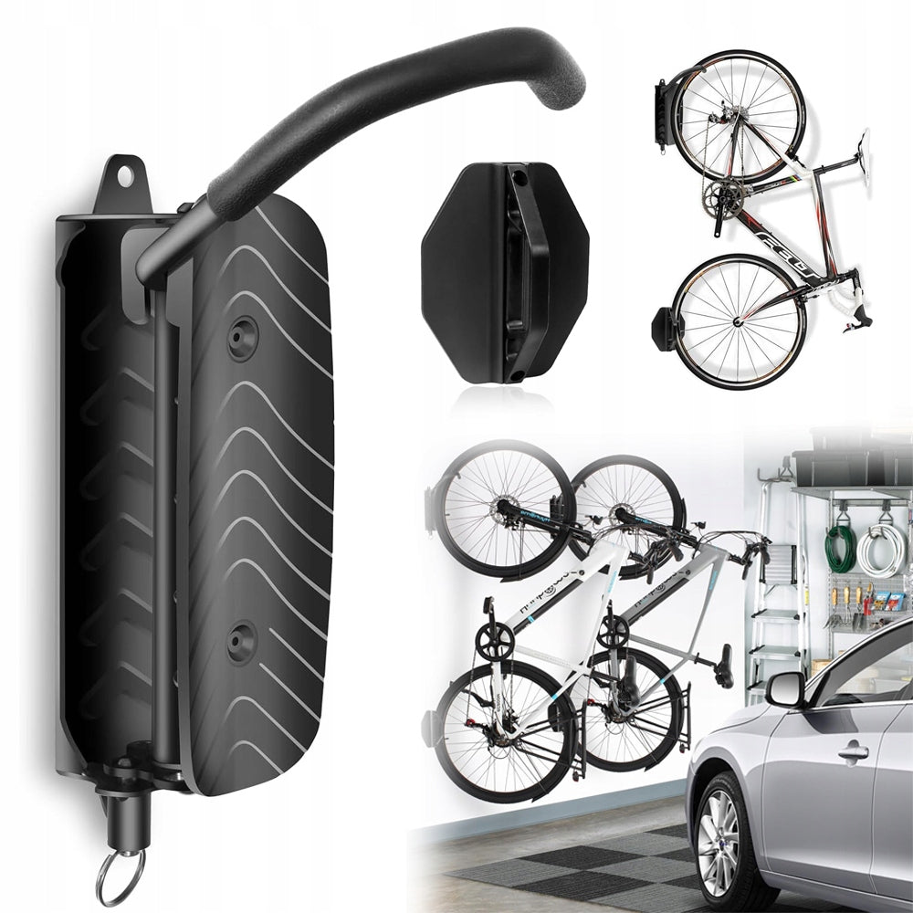 BICYCLE WALL MOUNT, BICYCLE HANGER, ROTATING BIKE MOUNT, BLACK