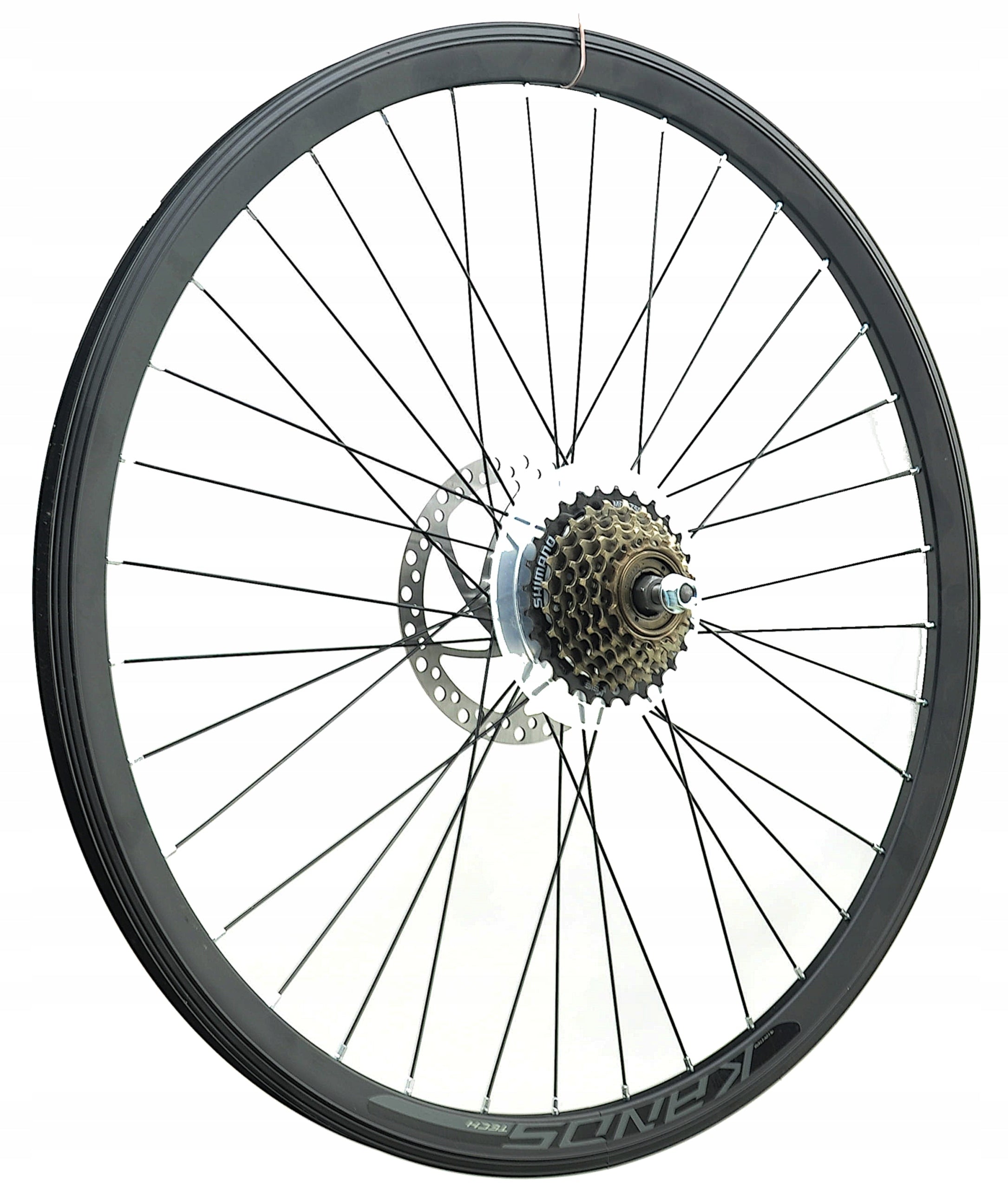 BICYCLE WHEEL 26 INCHES REAR FREEWHEEL SHIMANO 7 BRAKE DISC 160MM