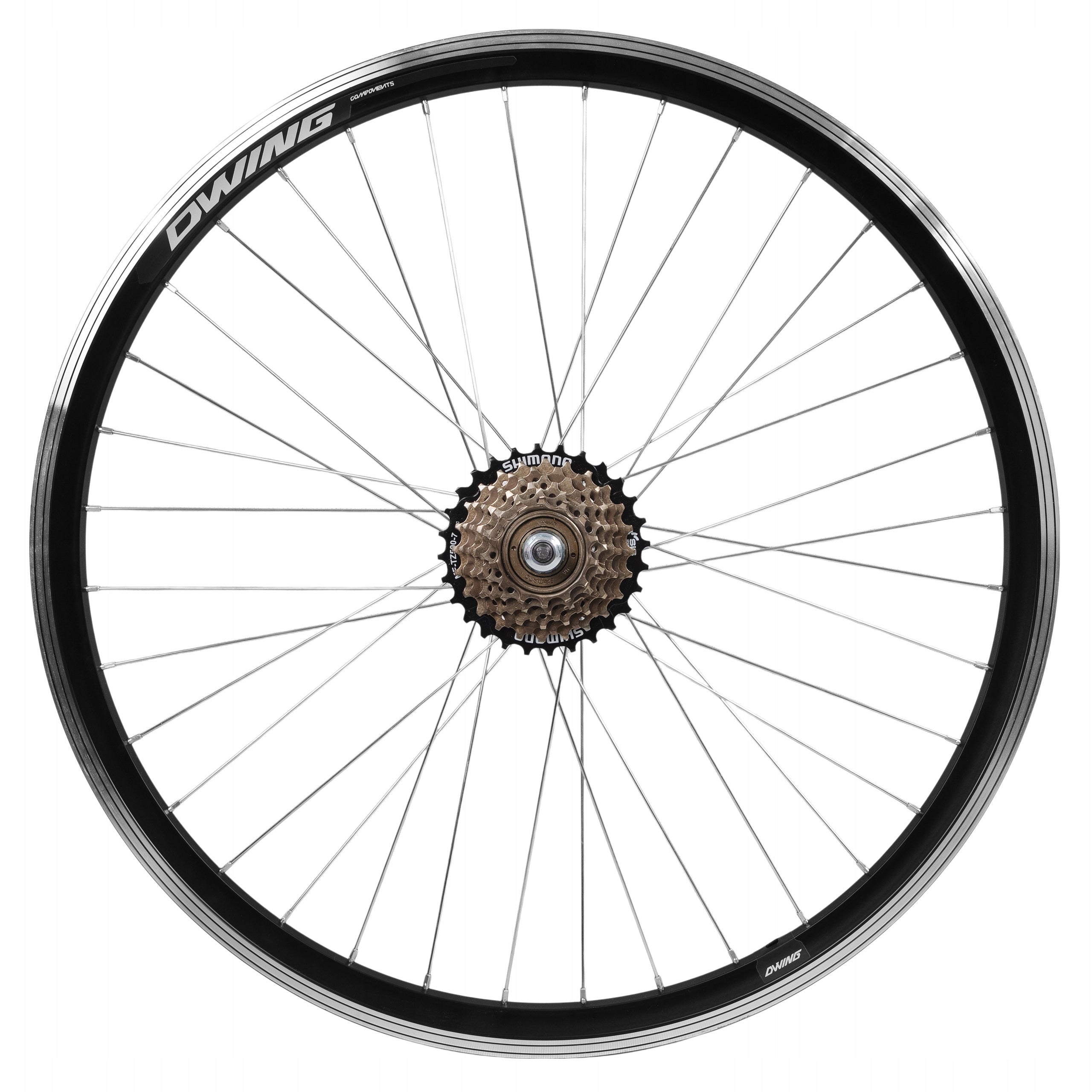 BICYCLE WHEEL 27,5 INCH REAR FREEWHEEL 7 ROW SHIMANO V-BRAKE Packaging status original