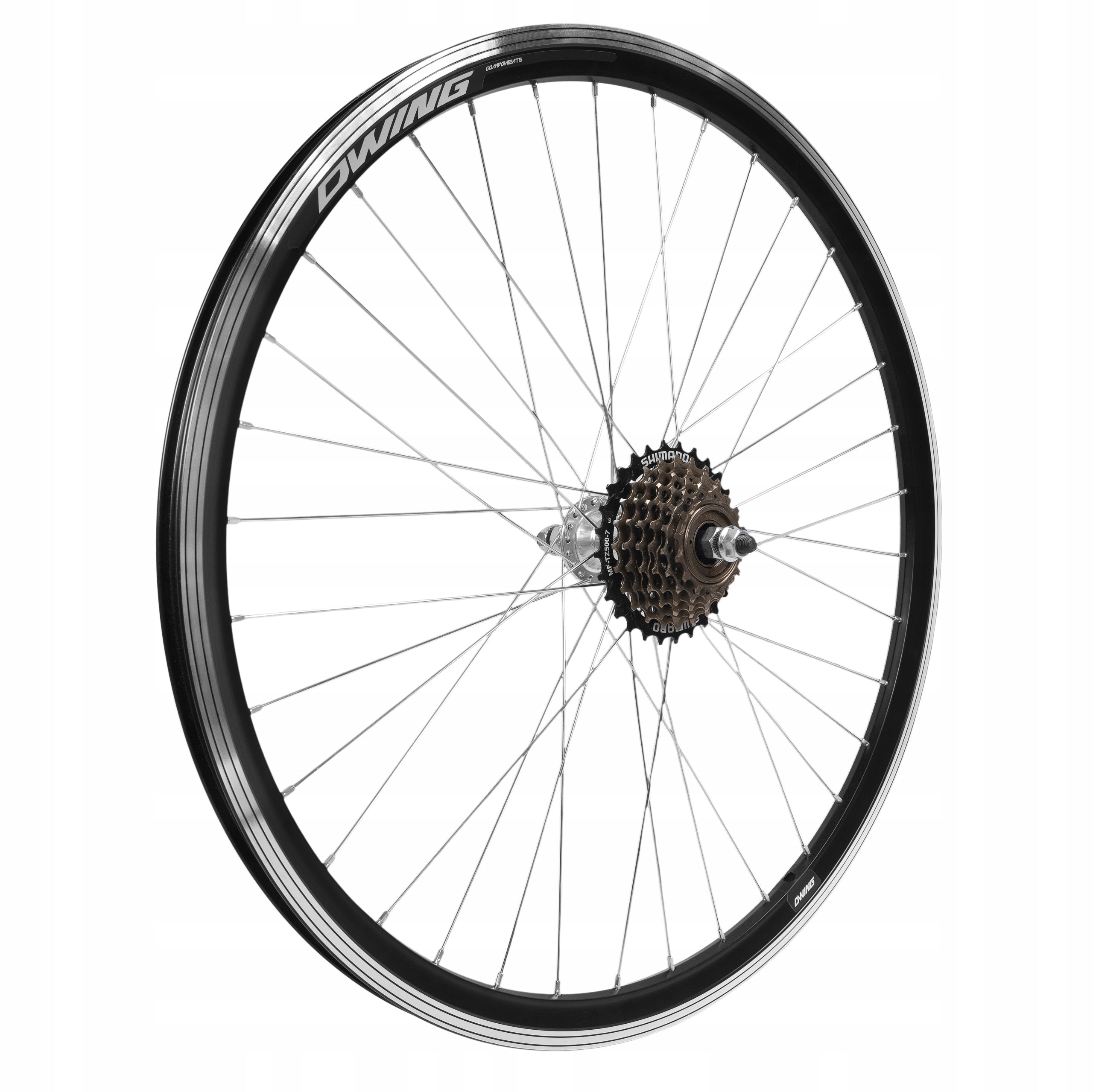 BICYCLE WHEEL 27,5 INCH REAR FREEWHEEL 7 ROW SHIMANO V-BRAKE