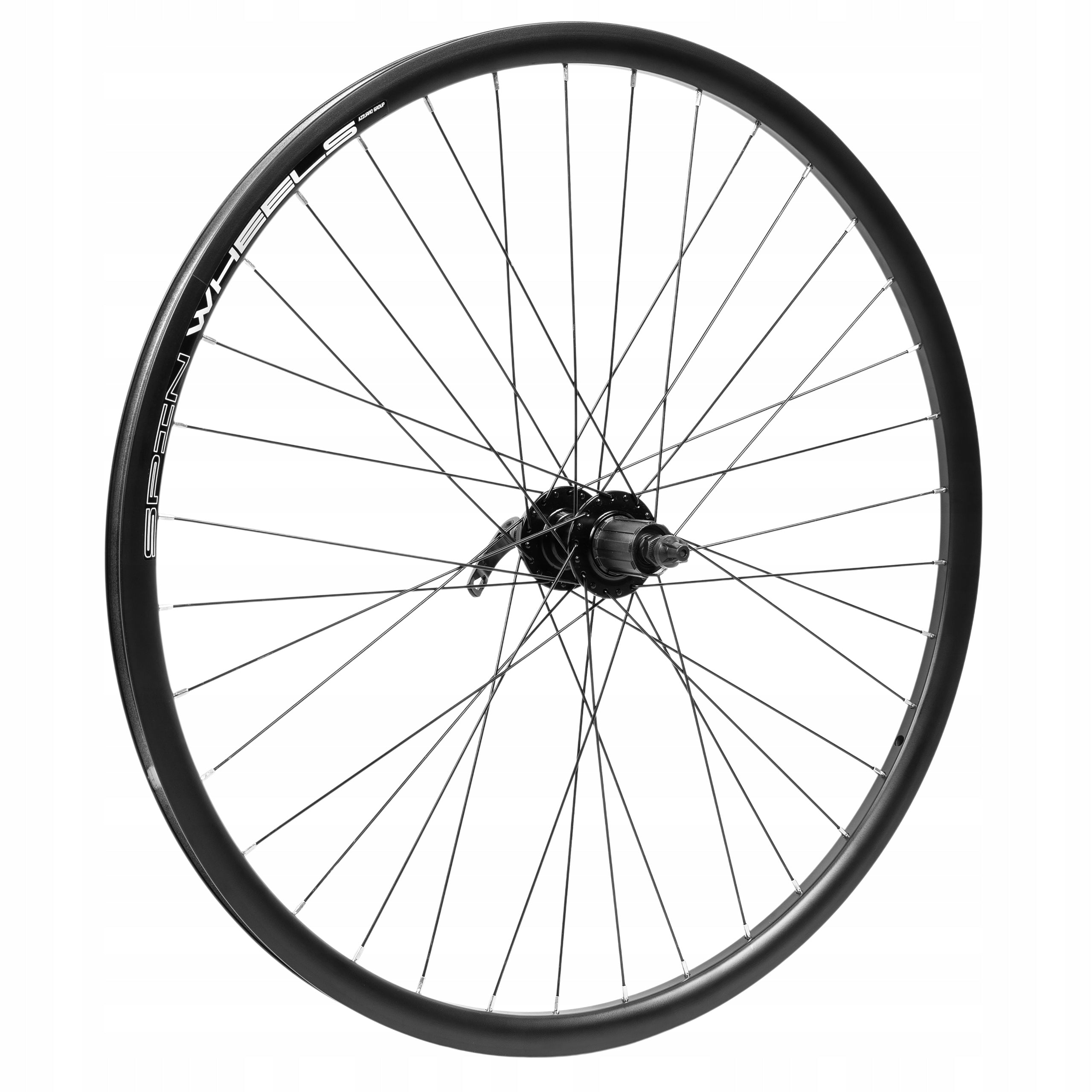 BICYCLE WHEEL 28 INCHES REAR CASSETTE DISC 6 SCREWS DISC BLACK