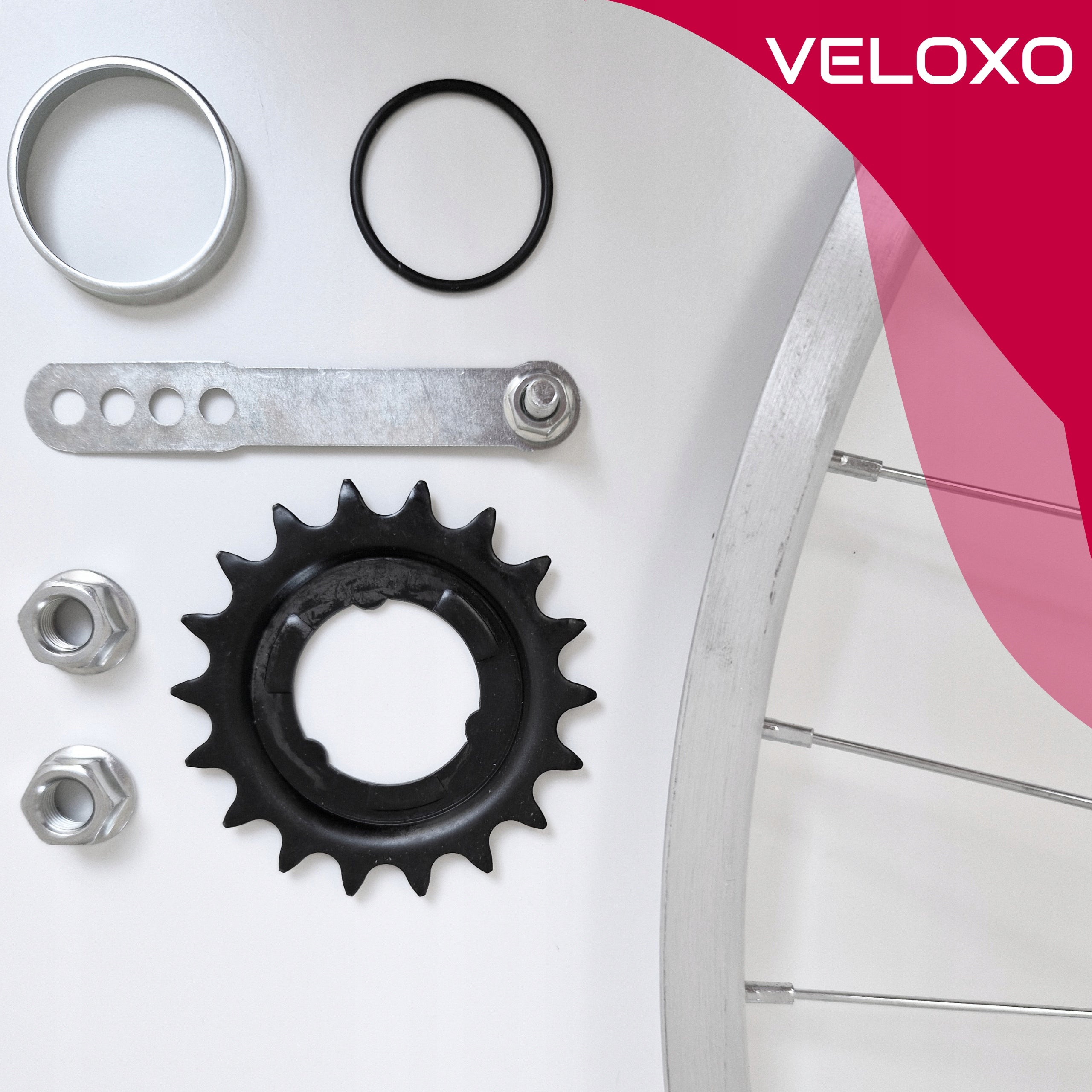 BICYCLE WHEEL FOR BIKE REAR TORPEDO 26 INCHES VELOXO ALU SILVER VS. Cassette/freewheel not applicable