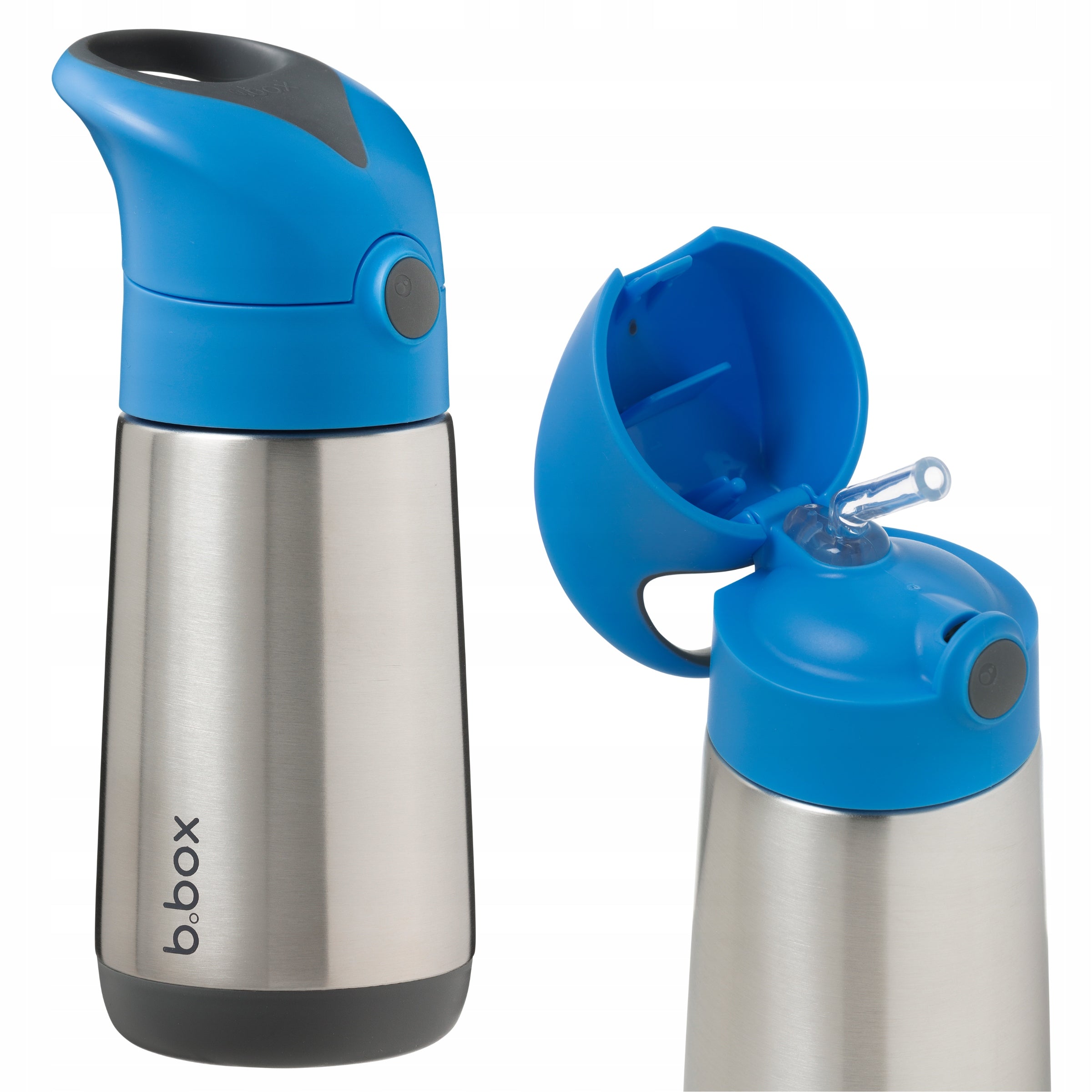 Vaikiška gertuvė su šiaudeliu B. BOX, 12 mėn., mėlyna, 350 ml