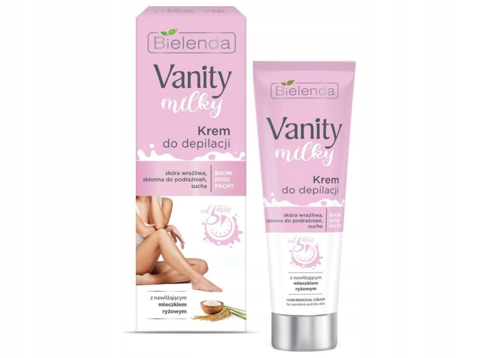 Enthaarungscreme für empfindliche Haut mit Reismilch Bielenda Vanity Milky, 100 ml 