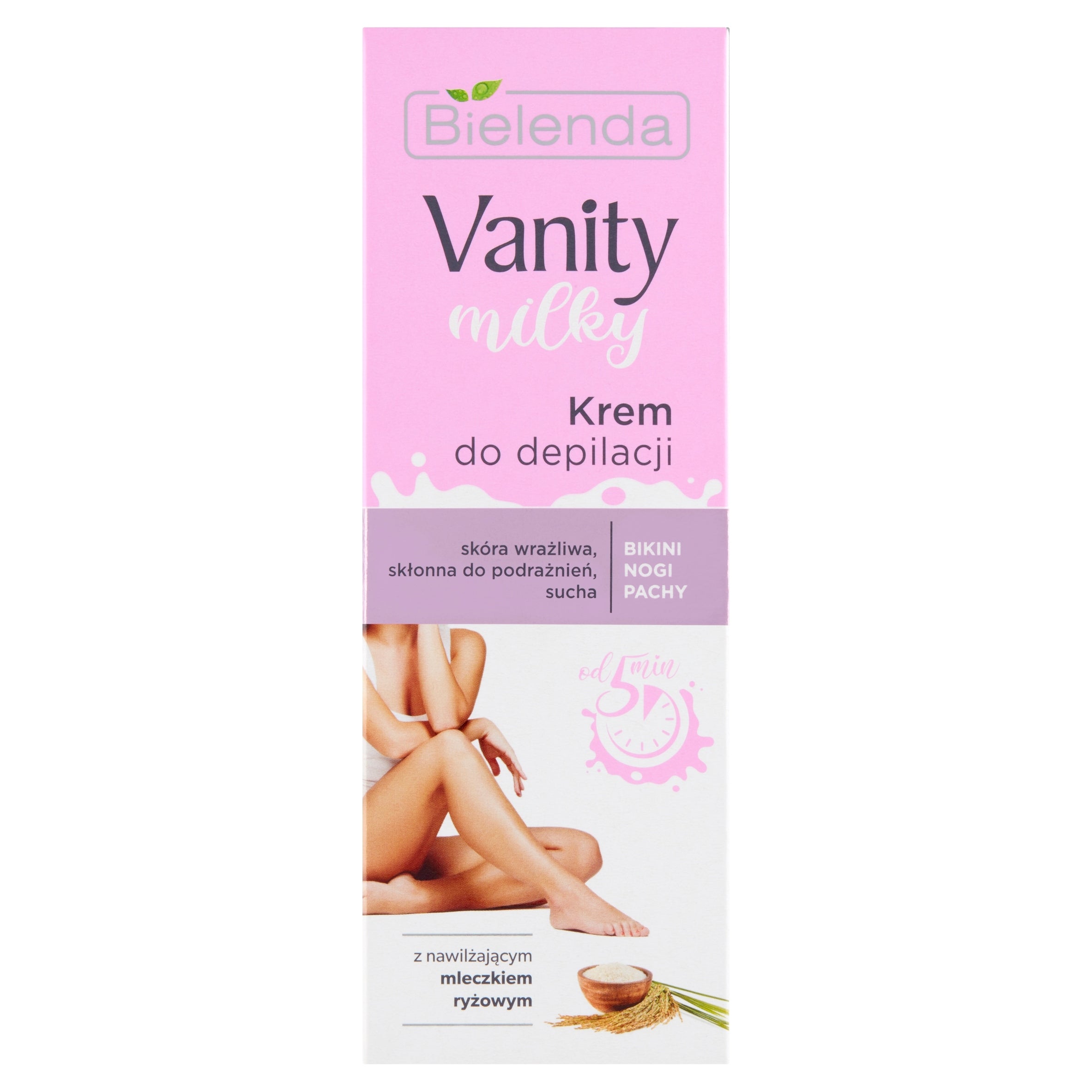 Enthaarungscreme für empfindliche Haut mit Reismilch Bielenda Vanity Milky, 100 ml 