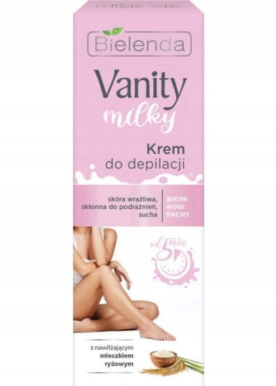 Enthaarungscreme für empfindliche Haut mit Reismilch Bielenda Vanity Milky, 100 ml 