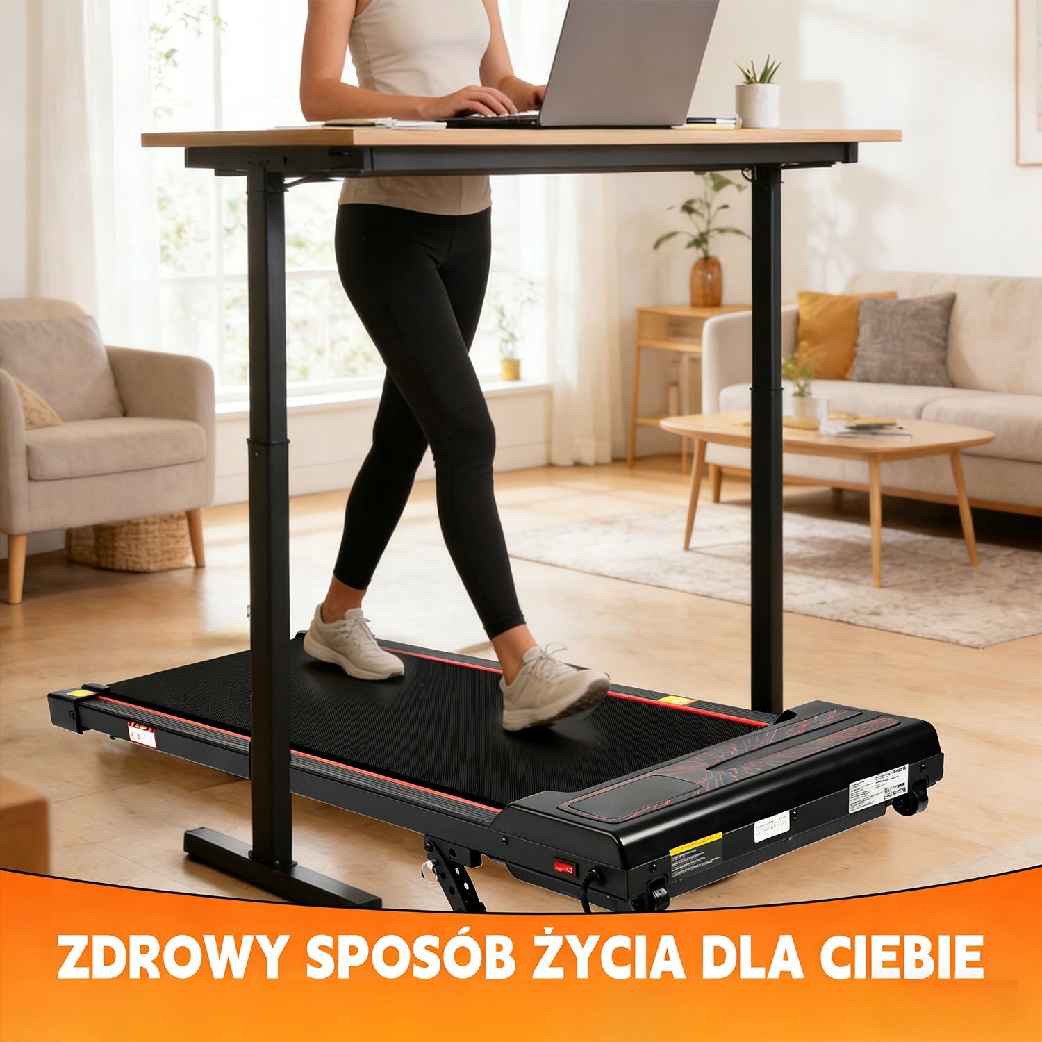 BIEŻNIA ELEKTRYCZNA DOMOWA TRENINGOWA POD BIURKO WALKINGPAD Measurements training duration distance speed burned calories