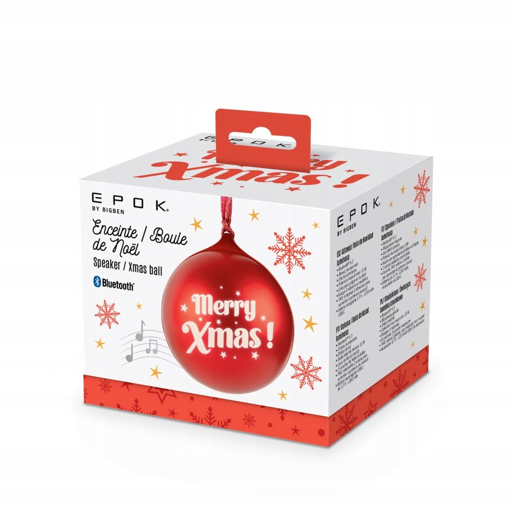BIG BEN Glowing Christmas Bauble with Bluetooth Speaker - Red EAN (GTIN) 3499550390155