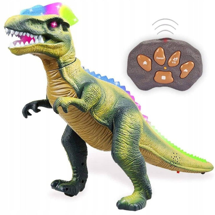 BIG DINOSAUR CONTROLLED BY REMOTE CONTROL FIGHTING T-REX WALKS ROARING GLOWS DANCES EAN (GTIN) 5903357601874