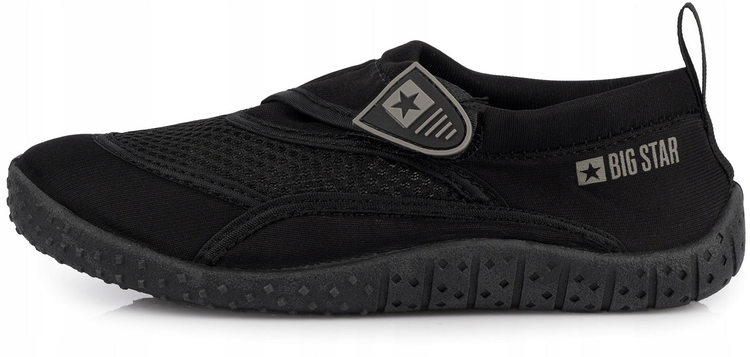 BIG STAR CHILDREN'S VELCRO WATER SHOES FOR SWIMMING ON THE BEACH ECHINACEA r.34 Color black