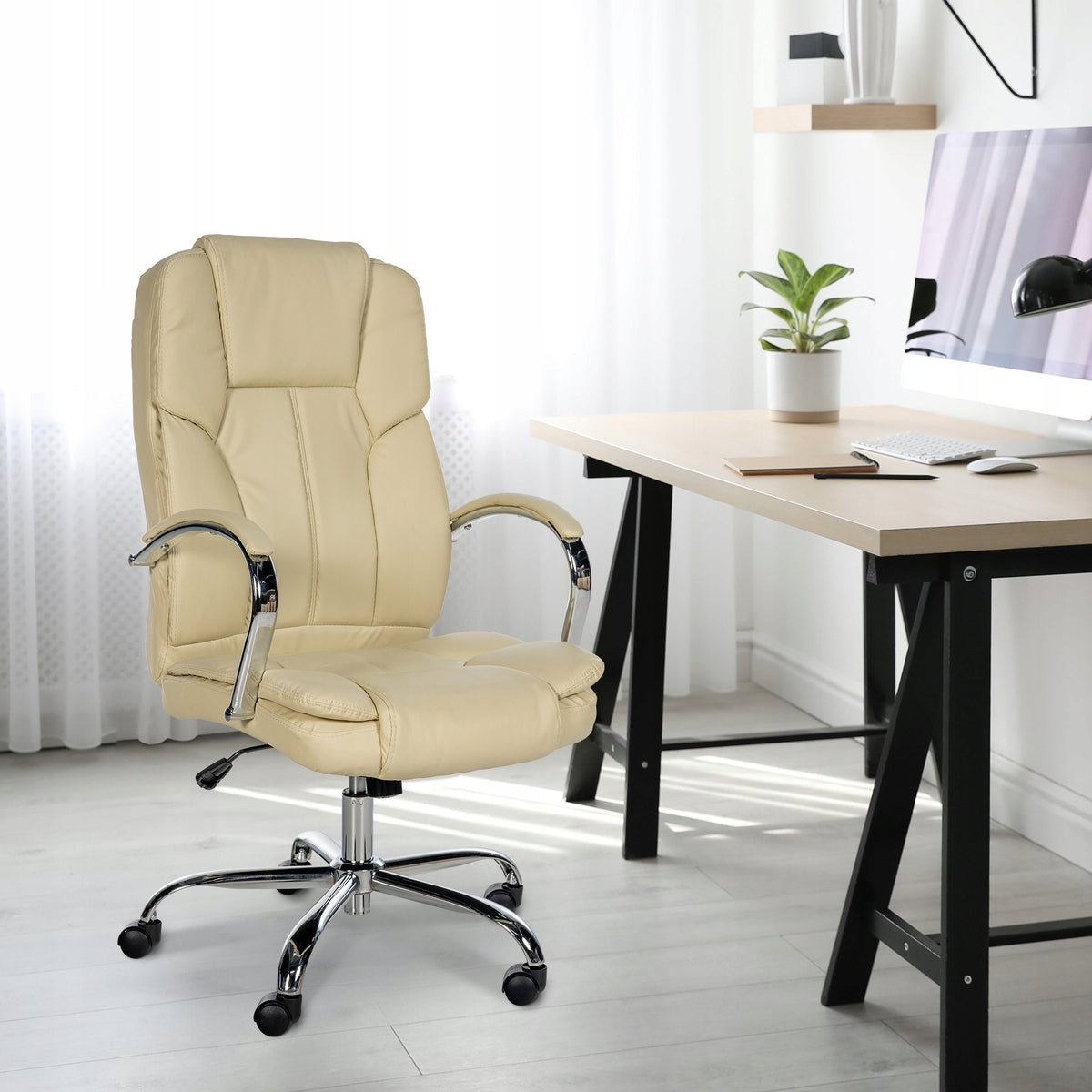 BIG Xanthos Office Chair, Cream Furniture depth 70 cm