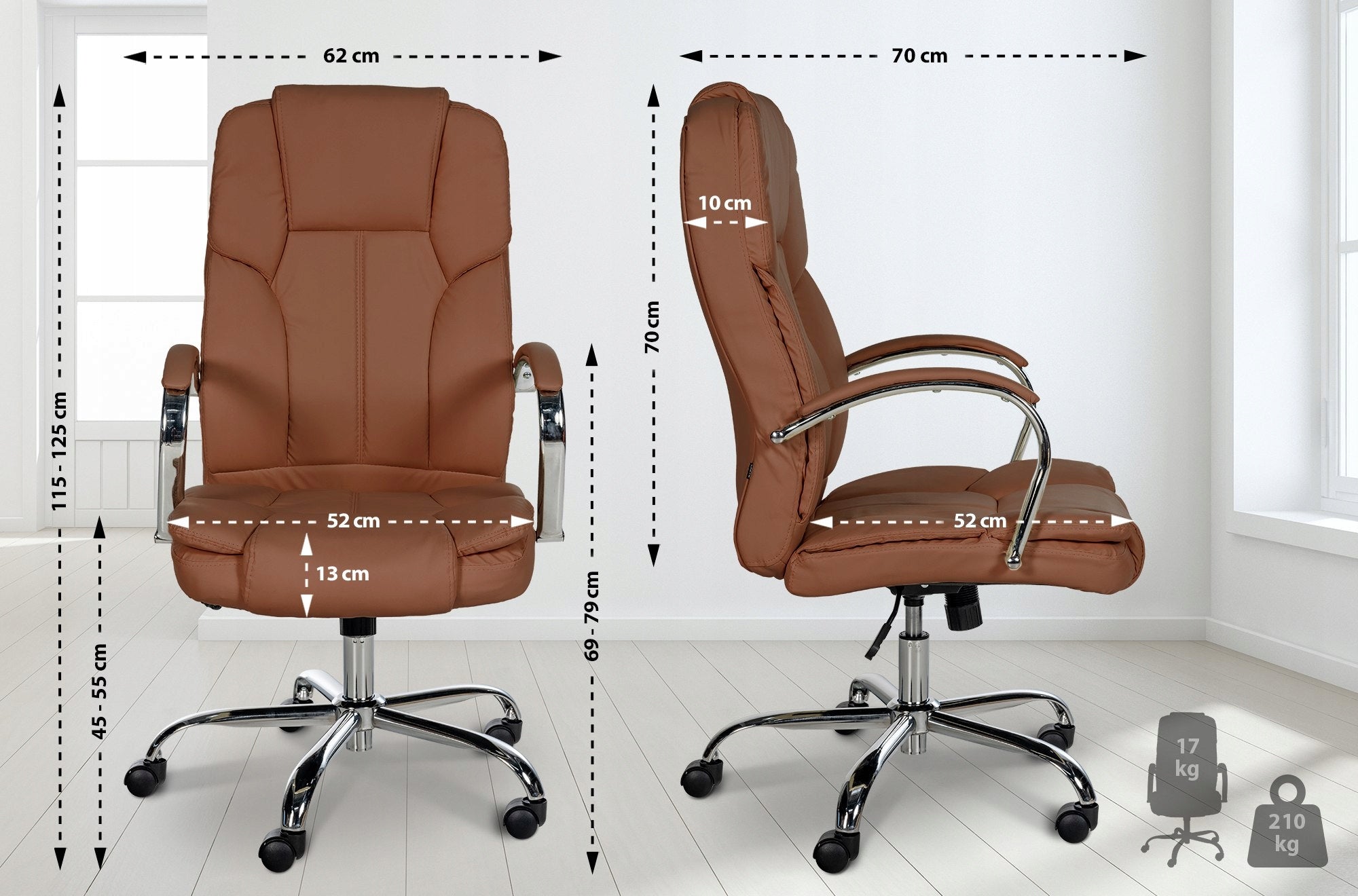 BIG Xanthos office chair, light brown Packaging status original