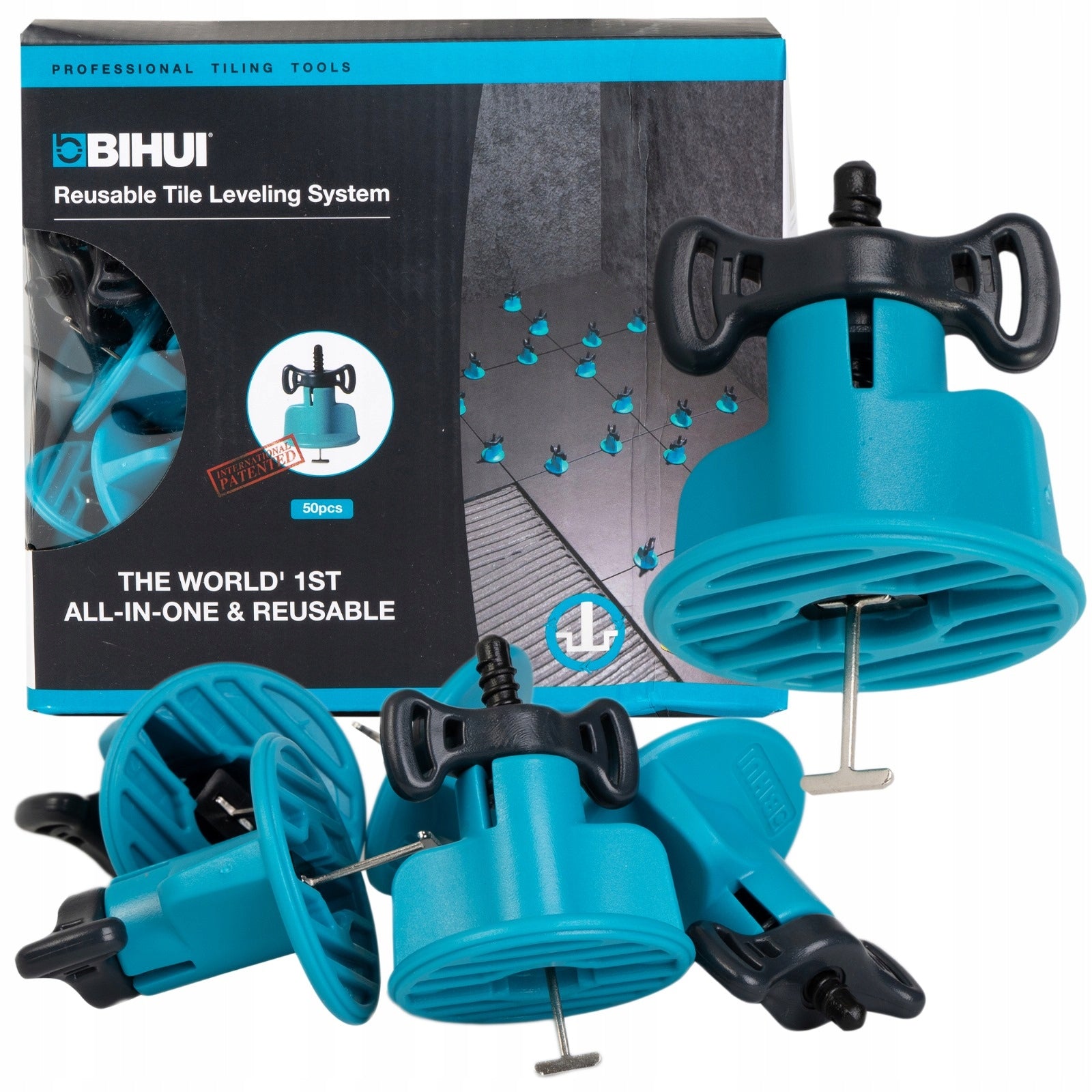 Fliesen-Nivelliersystem, wiederverwendbar 50 Stk. BIH TSL50 