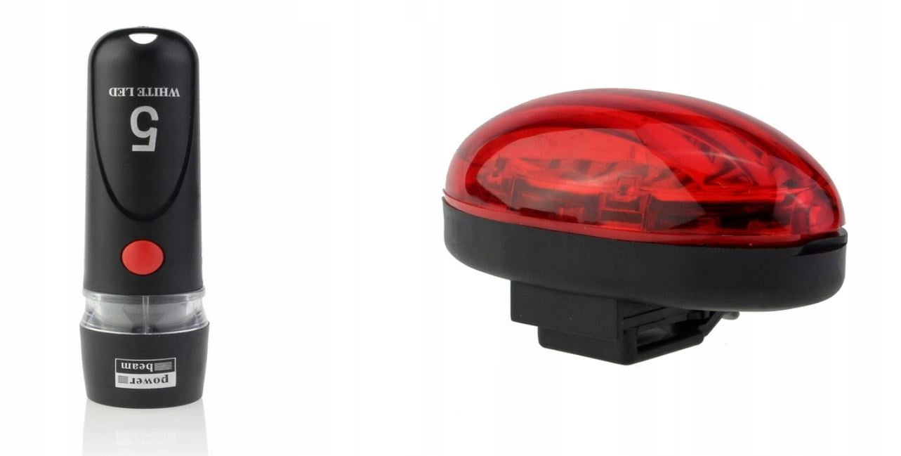 BIKE FLASHLIGHT FRONT AND REAR FOR BIKE + HOLDER Brand Meridian