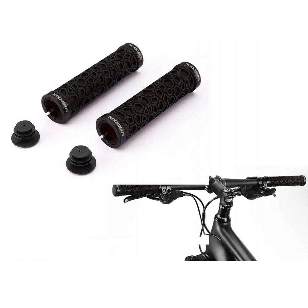 BIKE GRIPS BICYCLE GRIPS WITH CLAMP ROCKBROS BLACK 130MM EAN (GTIN) 5907769314087