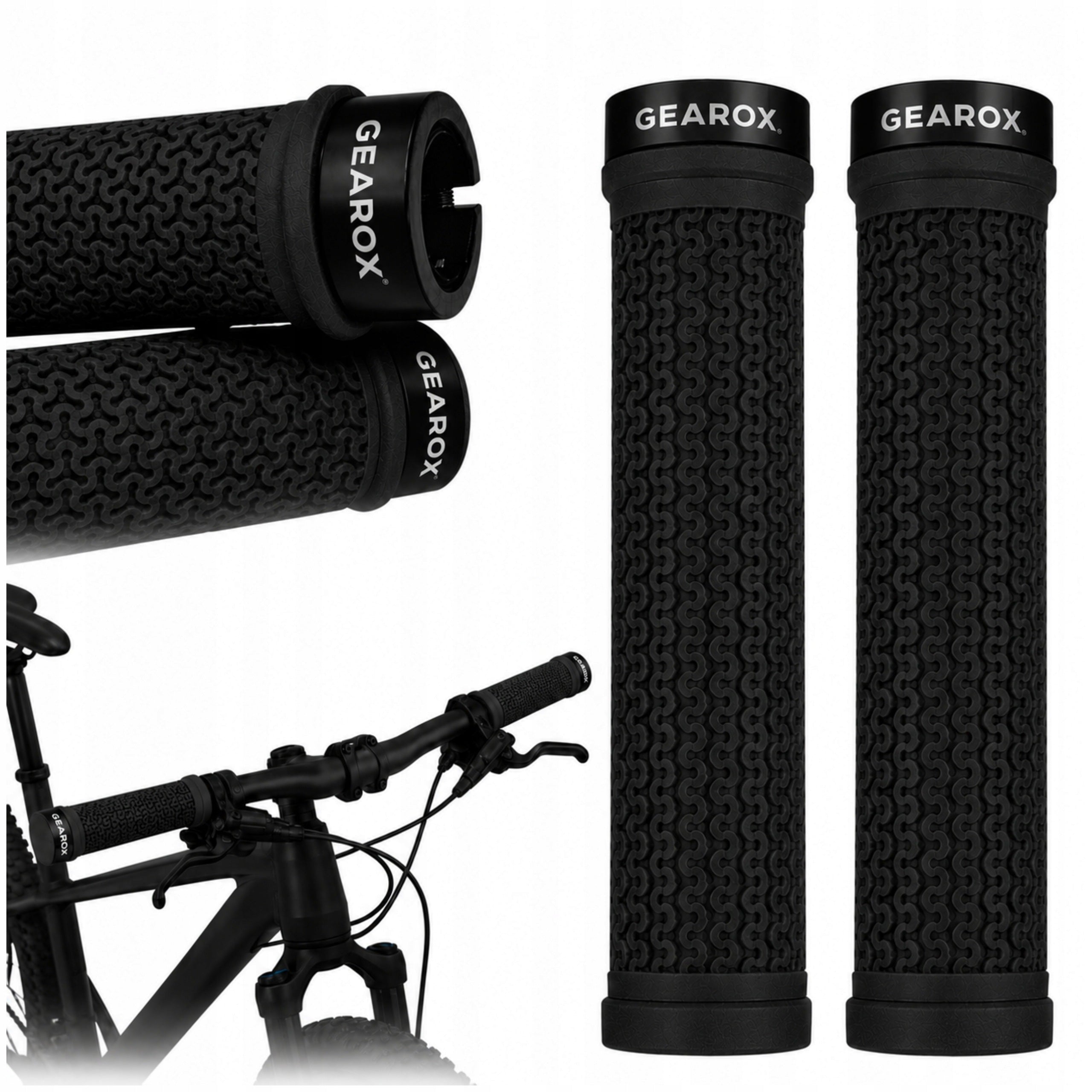 BIKE GRIPS TWISTED HANDLE GRIPS FOR MTB BIKE HANDLEBAR 2PCS BLACK