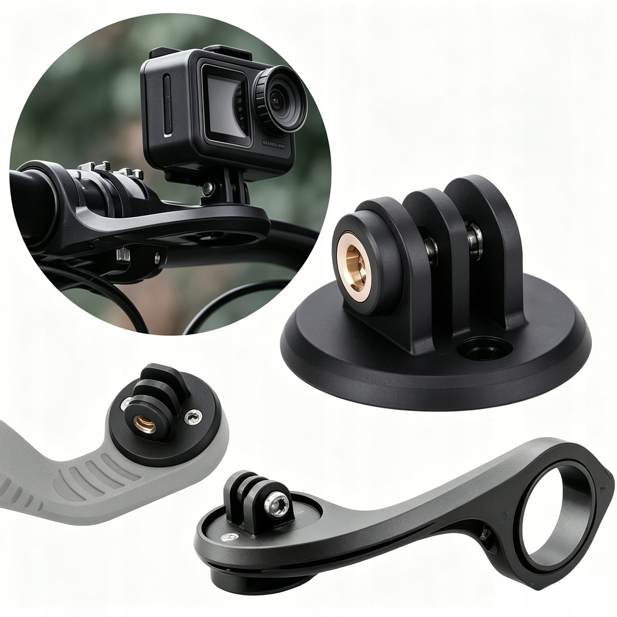 BIKE HANDLEBAR HOLDER COMPATIBLE WITH GOPRO, GARMIN, BRYTON II