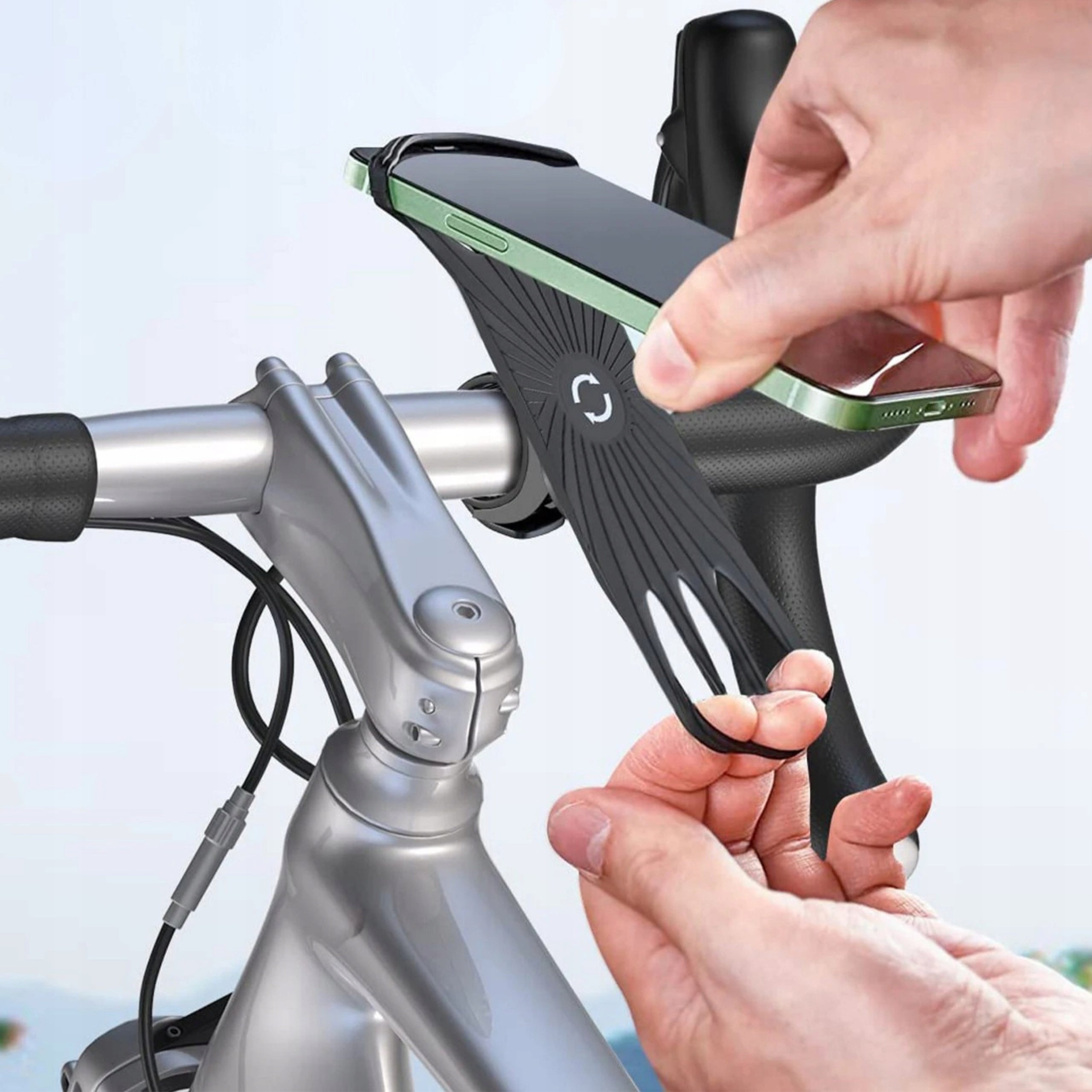 BIKE HANDLEBAR MOUNT MOTOR BIKE SCOOTER FLEXIBLE 360° GXR-6 For mobile
