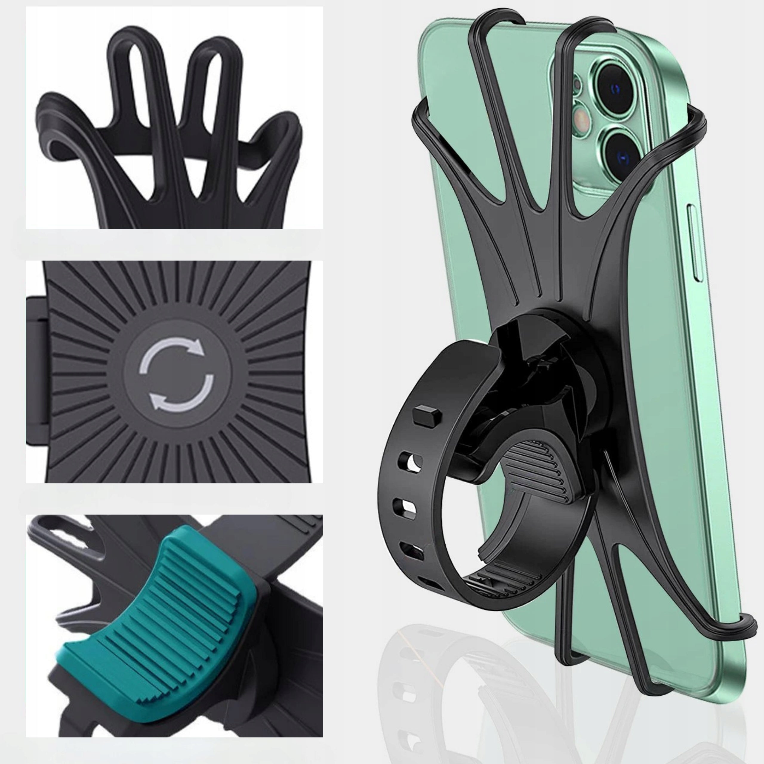 BIKE HANDLEBAR MOUNT MOTOR BIKE SCOOTER FLEXIBLE 360° GXR-6 Manufacturer code Gearox UCHWYT NA TELEFON ROWER MOTOCYKL GXR-6