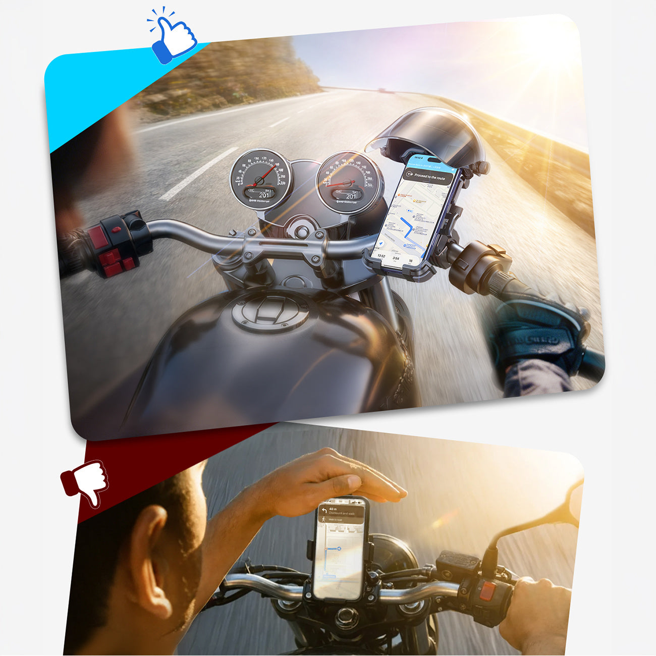 BIKE HANDLEBAR PHONE HOLDER FOR BIKE STABLE WITH SHOCK ABSORPTION Manufacturer code 6956116747428