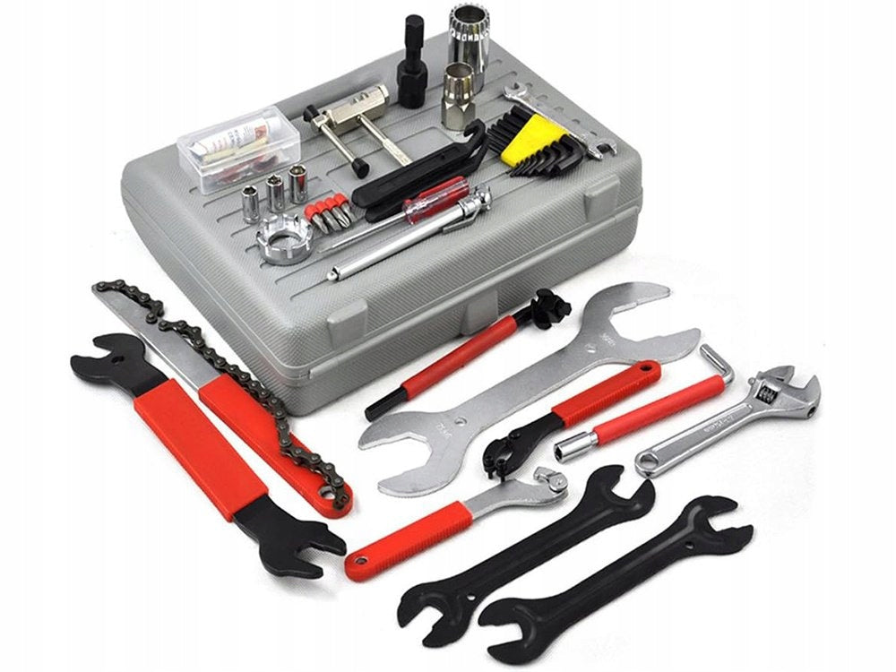 BIKE KEY TOOL SET 44PCS ALLEN CAP CASE SPOON PATCHES