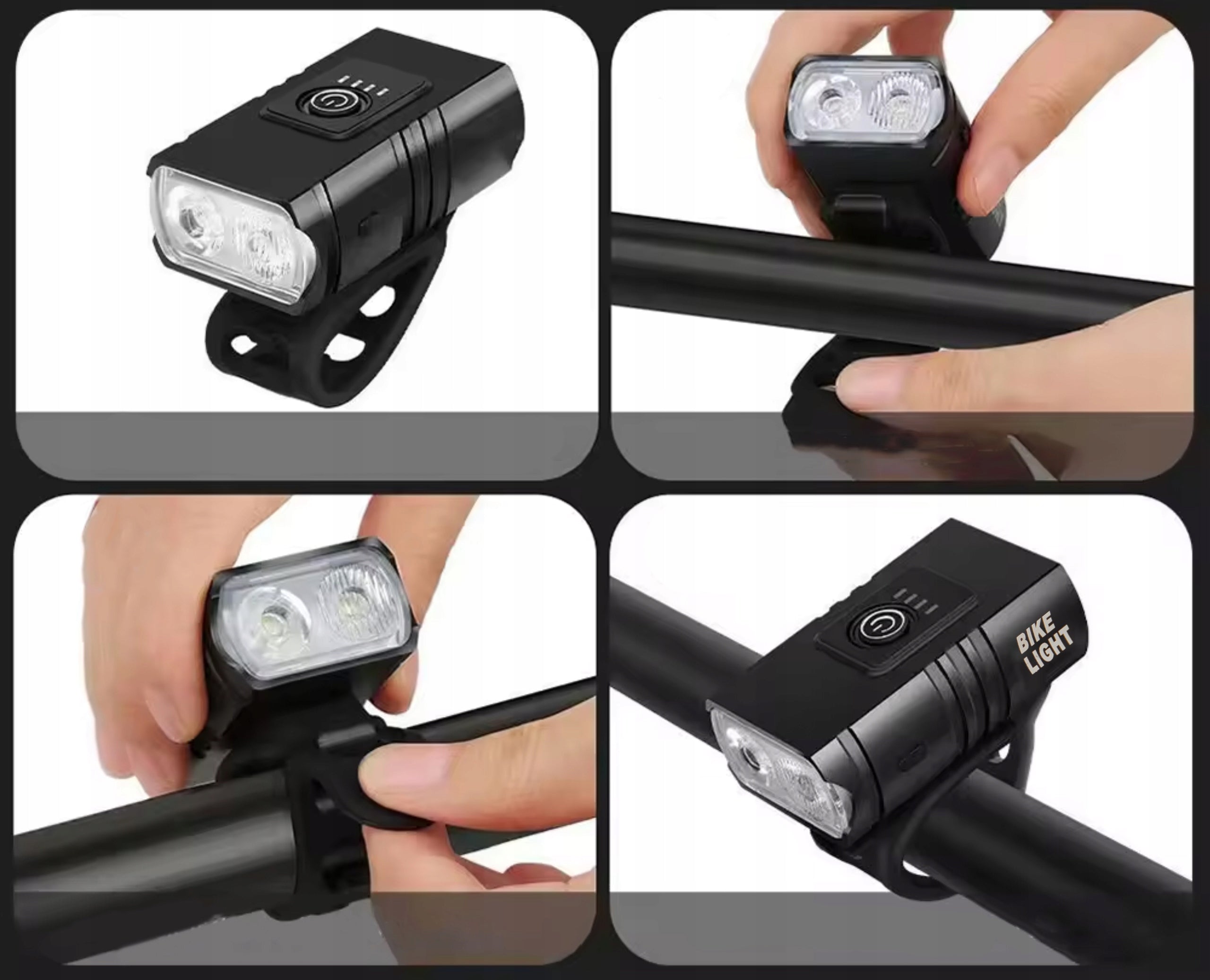 BIKE LIGHT 1000 LUMENS 1500 mAH FRONT USB TYPE C WATERPROOF STRONG Light beam 1000 lm