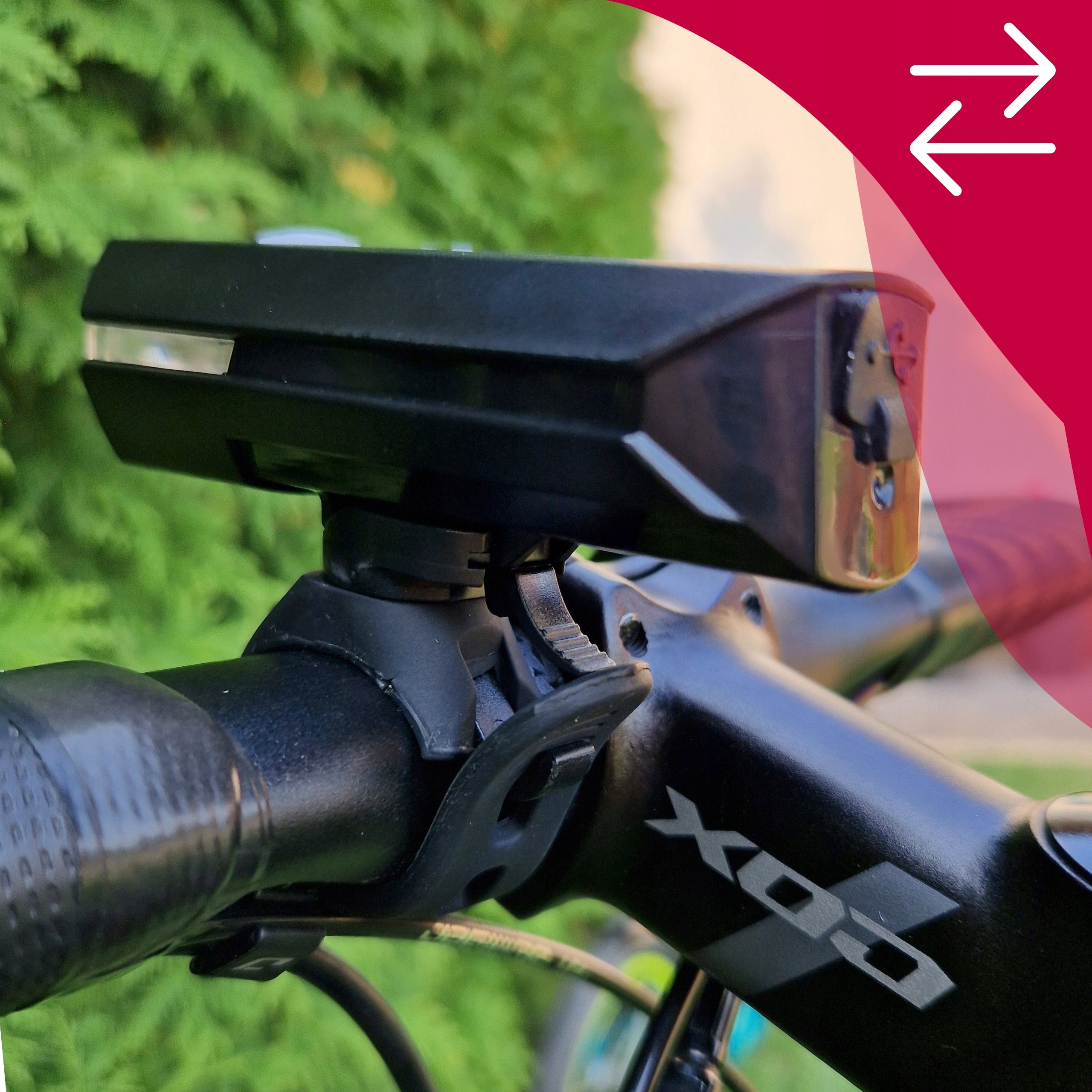 BIKE LIGHT 550LM LED front and rear POWERFUL VELOXO Nova USB RECHARGEABLE Light source LED