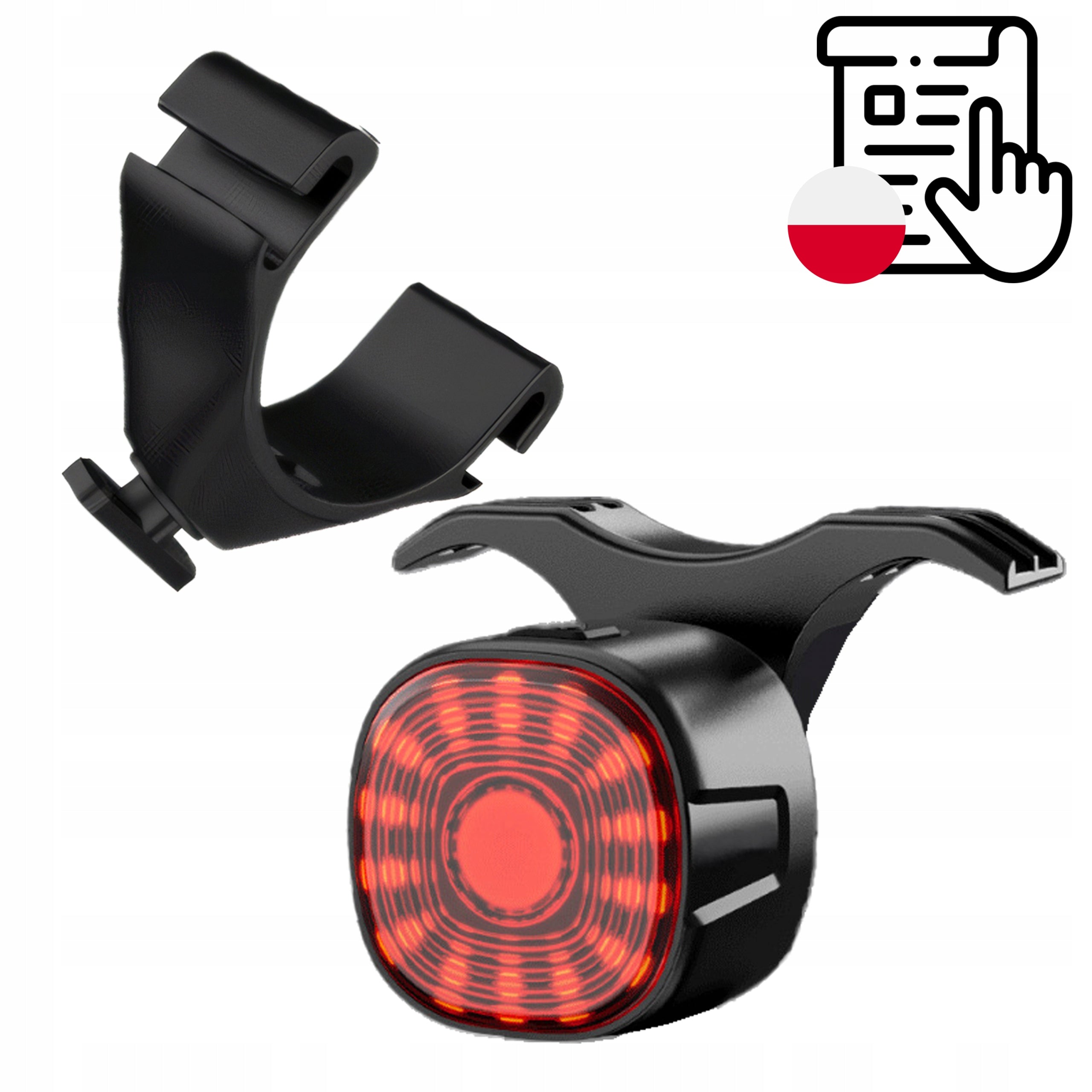BIKE LIGHT REAR RED 250mAh USB-C WATERPROOF LIGHTING STRONG Light source LED