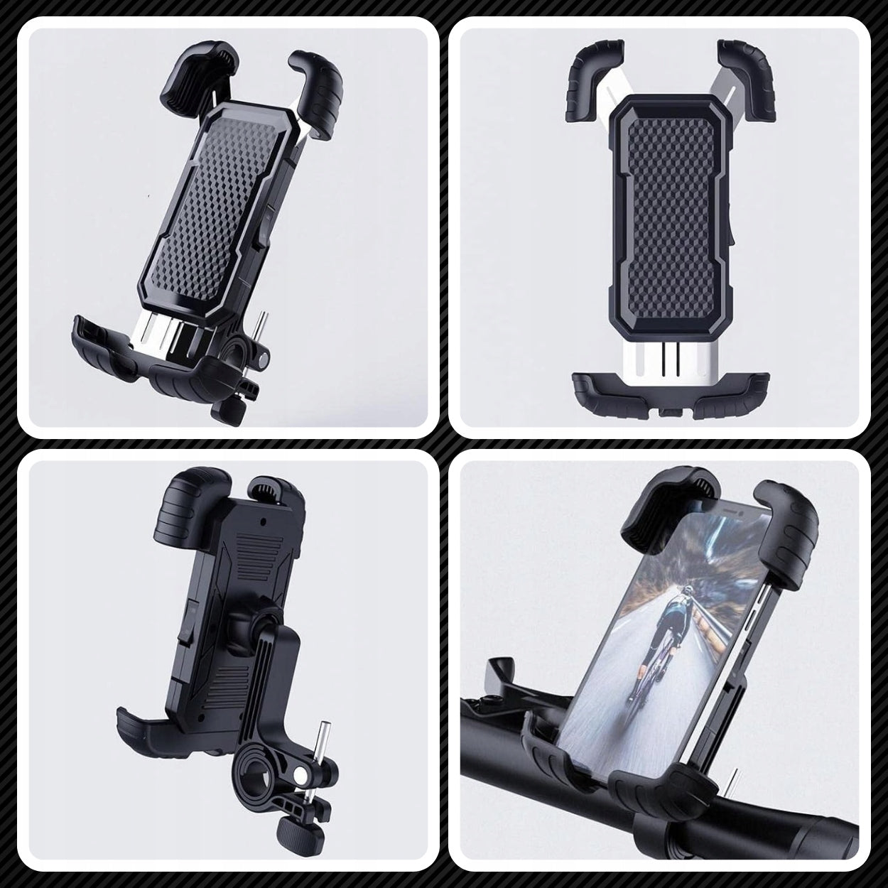 BIKE PHONE HOLDER FOR HANDLEBAR MOTORCYCLE ANTI-VIBRATION BIKE Model Uchwyt anty wstrząsowy