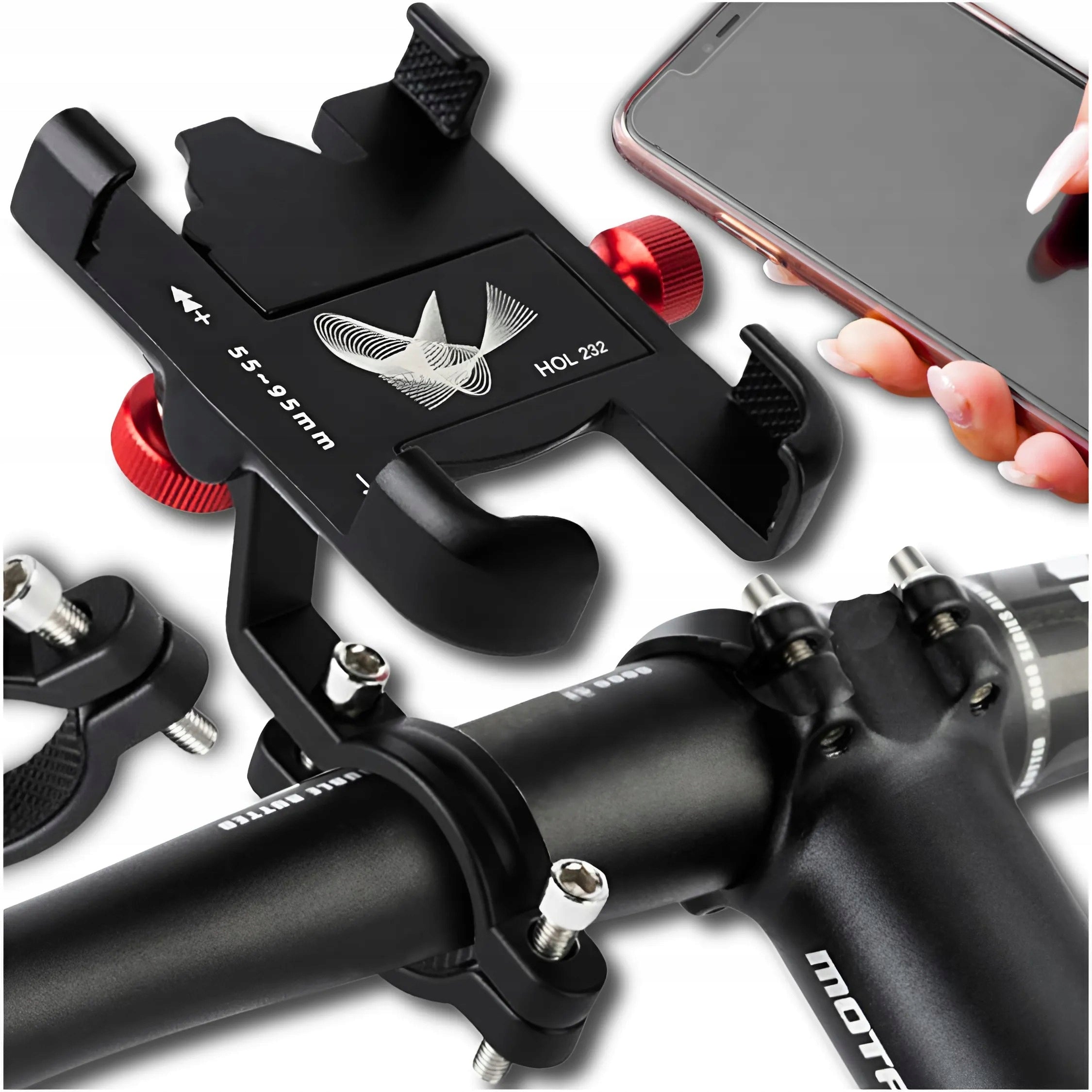 BIKE PHONE HOLDER FOR MOTORCYCLE SCOOTER STROLLER ADJUSTABLE STRONG