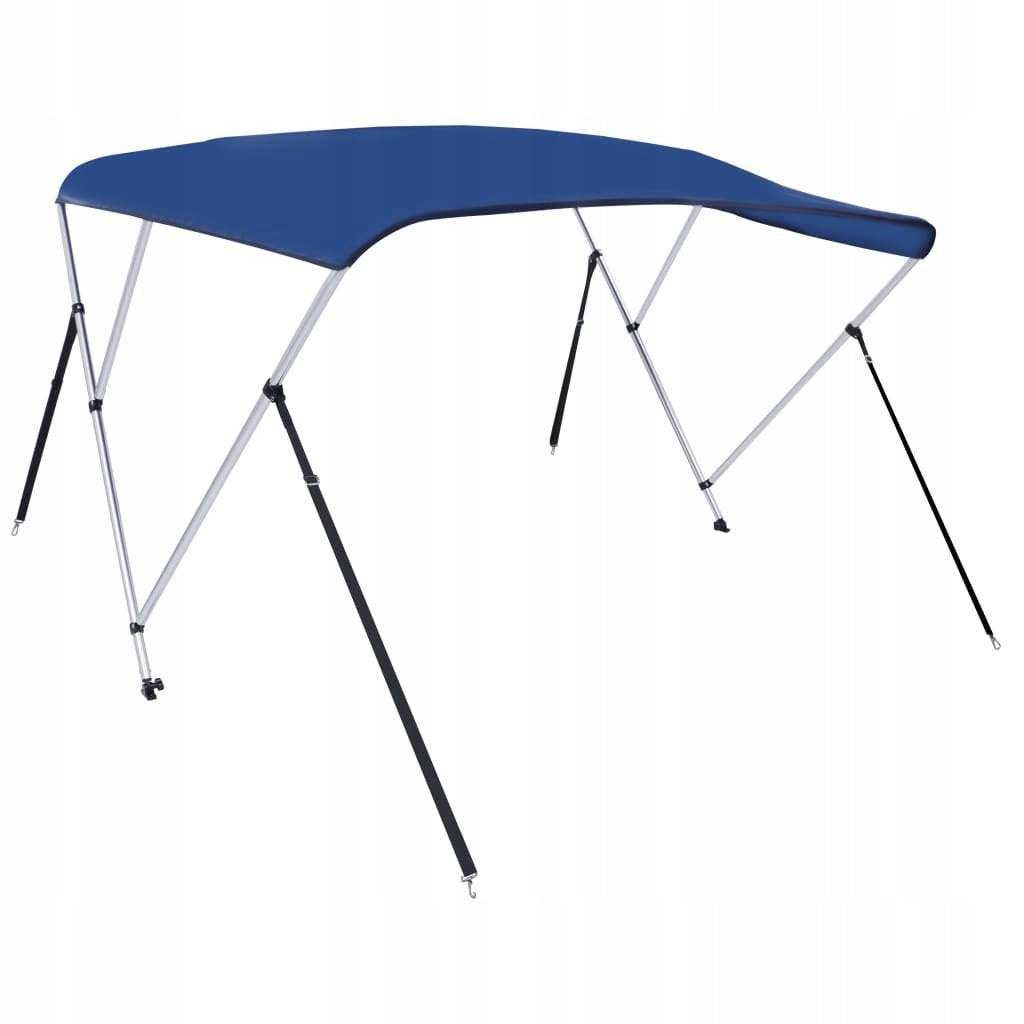 BIMINI CANOPY FOR BOAT WITH 3 ARCHES BLUE 183X140X137CM For pontoons and boats