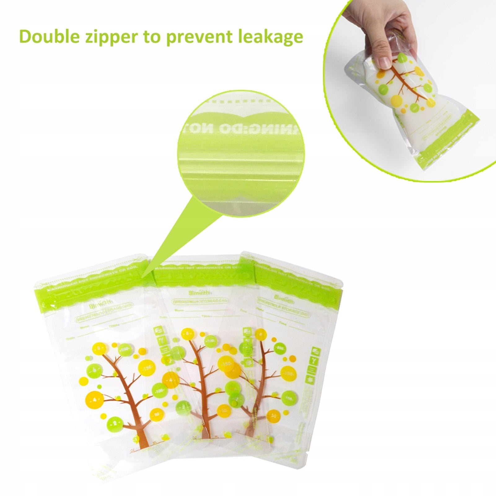 BIMIRTH 112 pcs Breast Milk Storage Fresh Bags 250ml U1