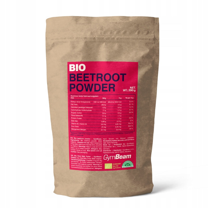 BIO BEET POWDER SUPERFOOD HEALTHY DIET FIBER DIGESTION - GymBeam 200g