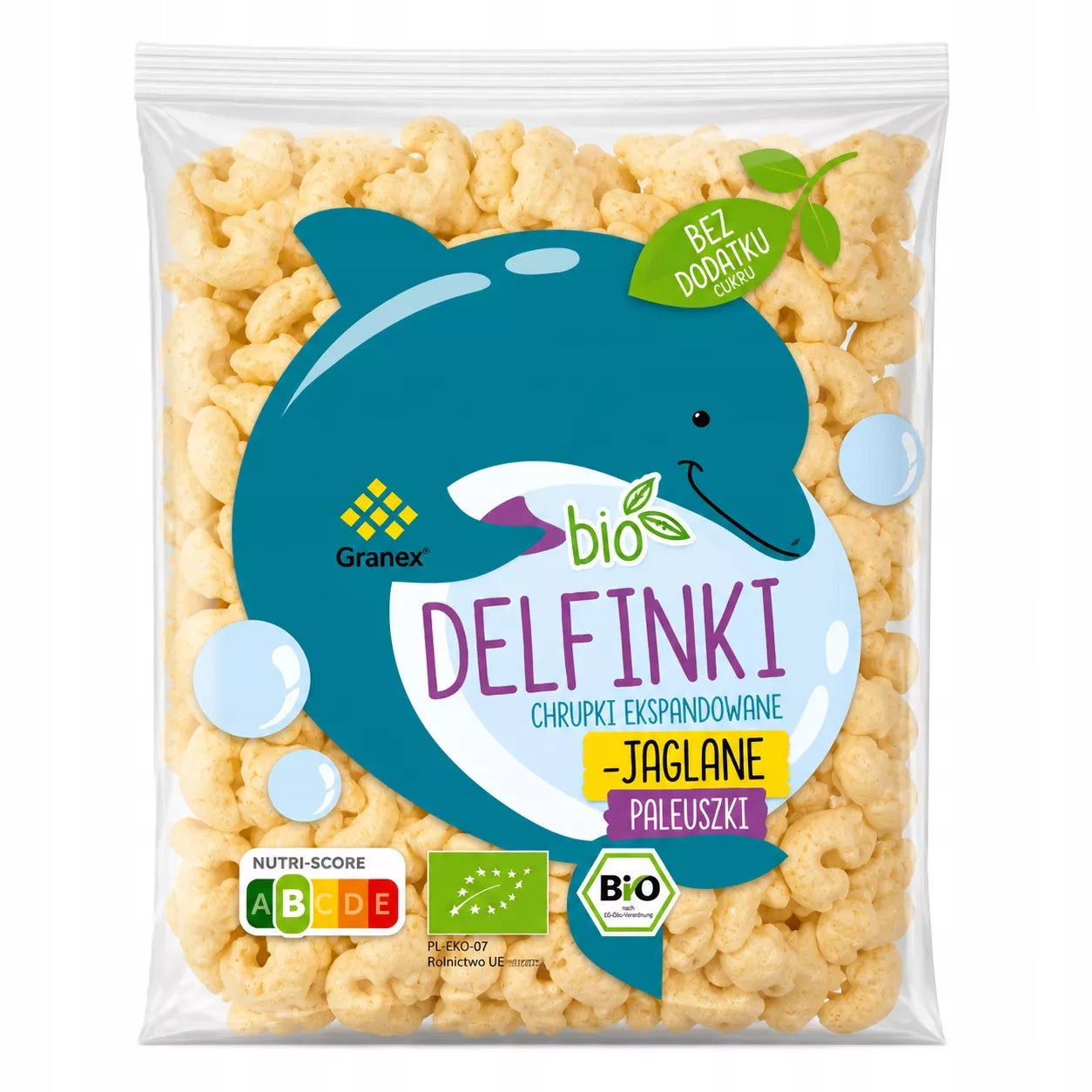 BIO CORN AND MILLET CRISPS DOLPHINS SNACK FOR CHILDREN 80g Granex
