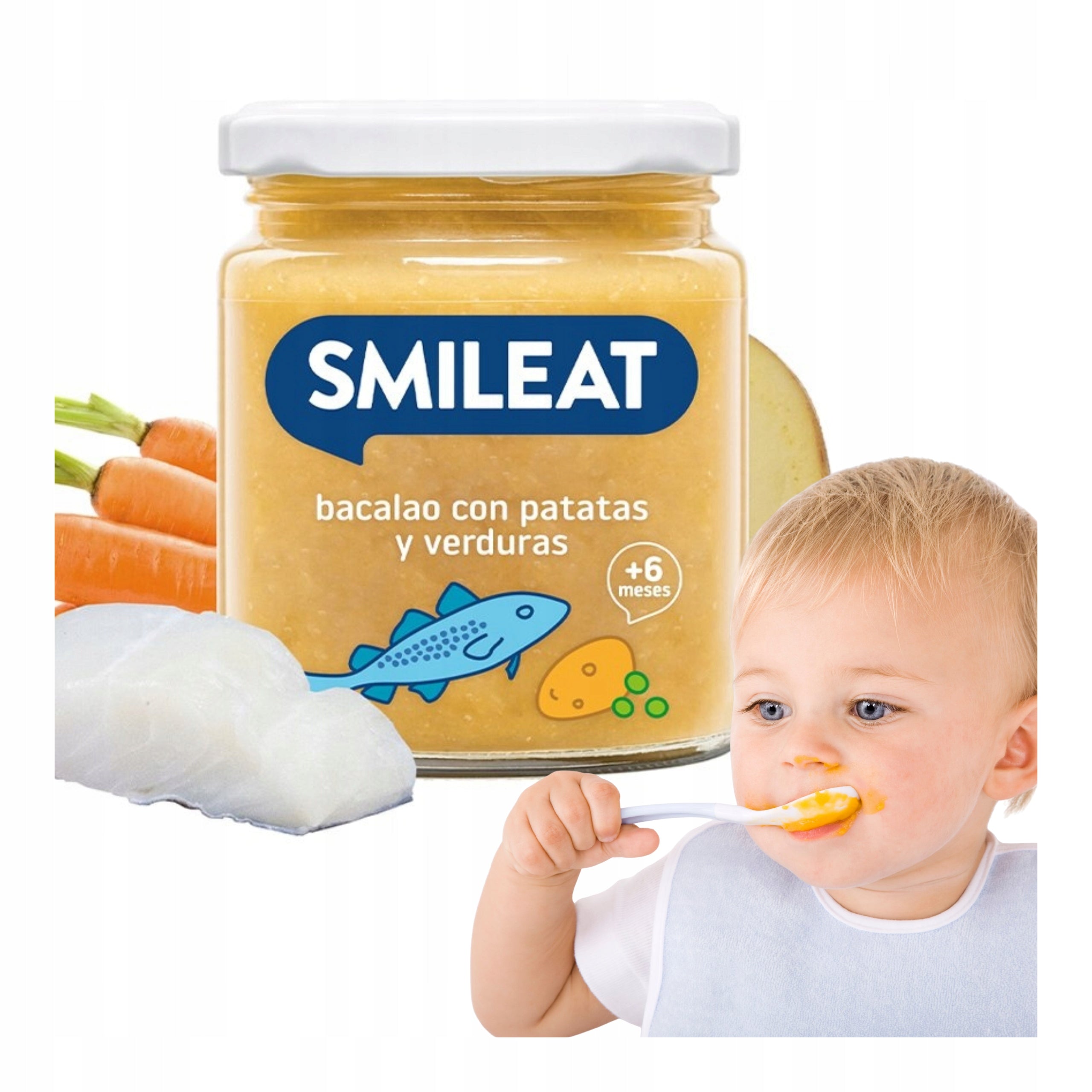 BIO Cod jar with Potatoes and Vegetables 230g SMILEAT for Children 6m+