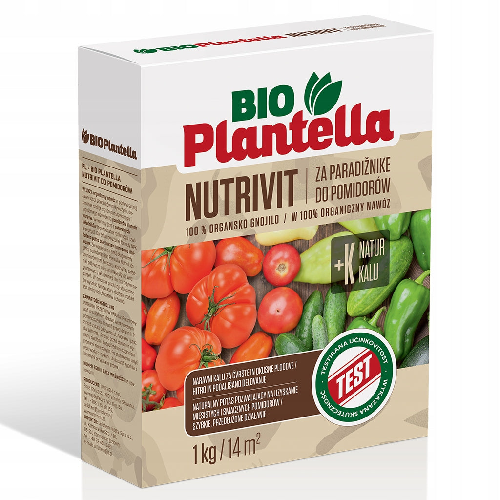 BIO PLANTELLA Organic fertilizer for cucumber tomatoes and vegetable peppers 1kg Packaging status original