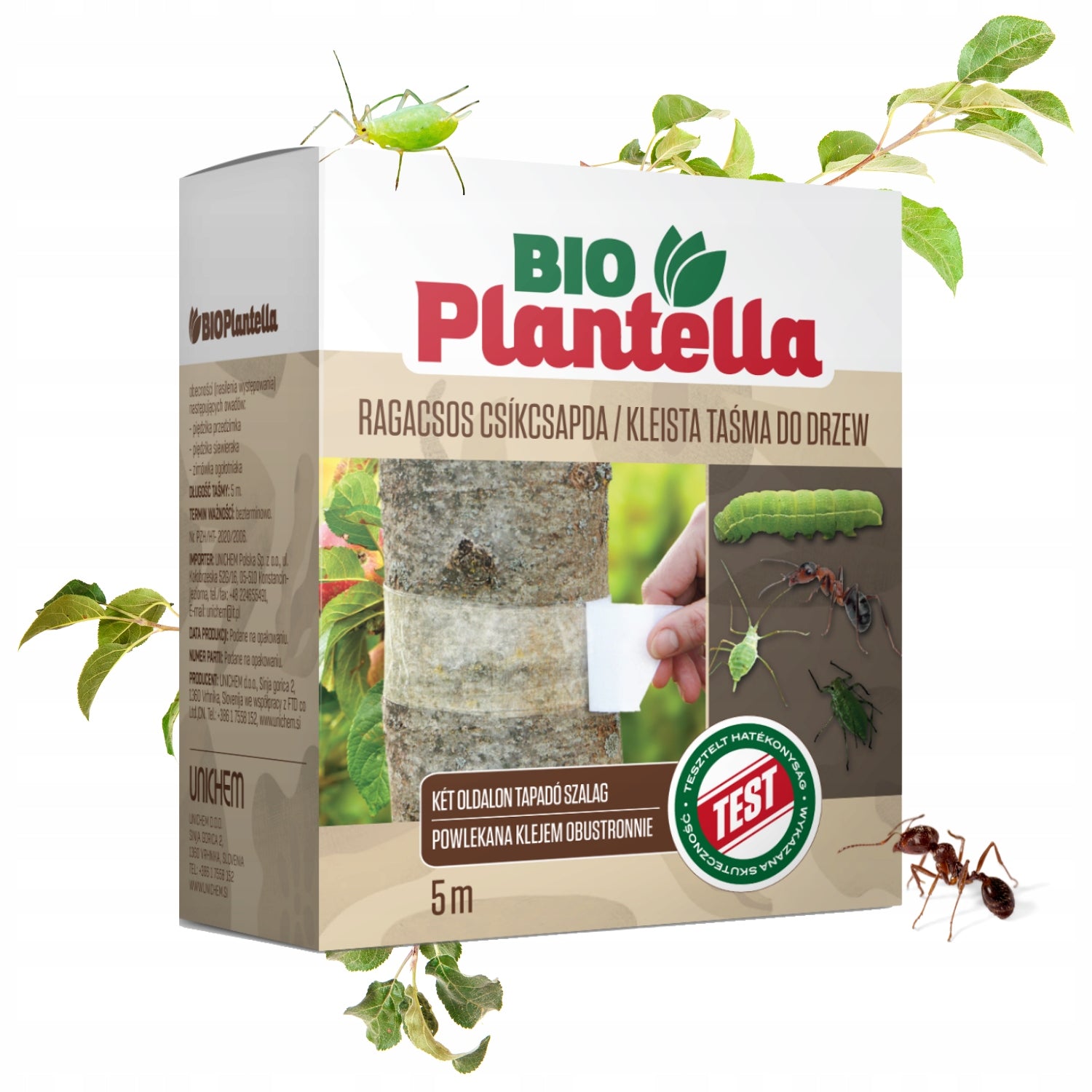 BIO PLANTELLA Sticky Trap Sticky Tape for Trees for Insects Aphids 5m