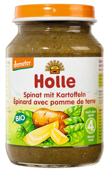 BIO Spinach with potatoes from 5 months of age 190 g Manufacturer code 7640104957485