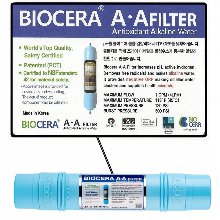 BIOCERA ANTIOXIDANT ALKALINE WATER IONIZER FILTER EAN (GTIN) 0755339254296