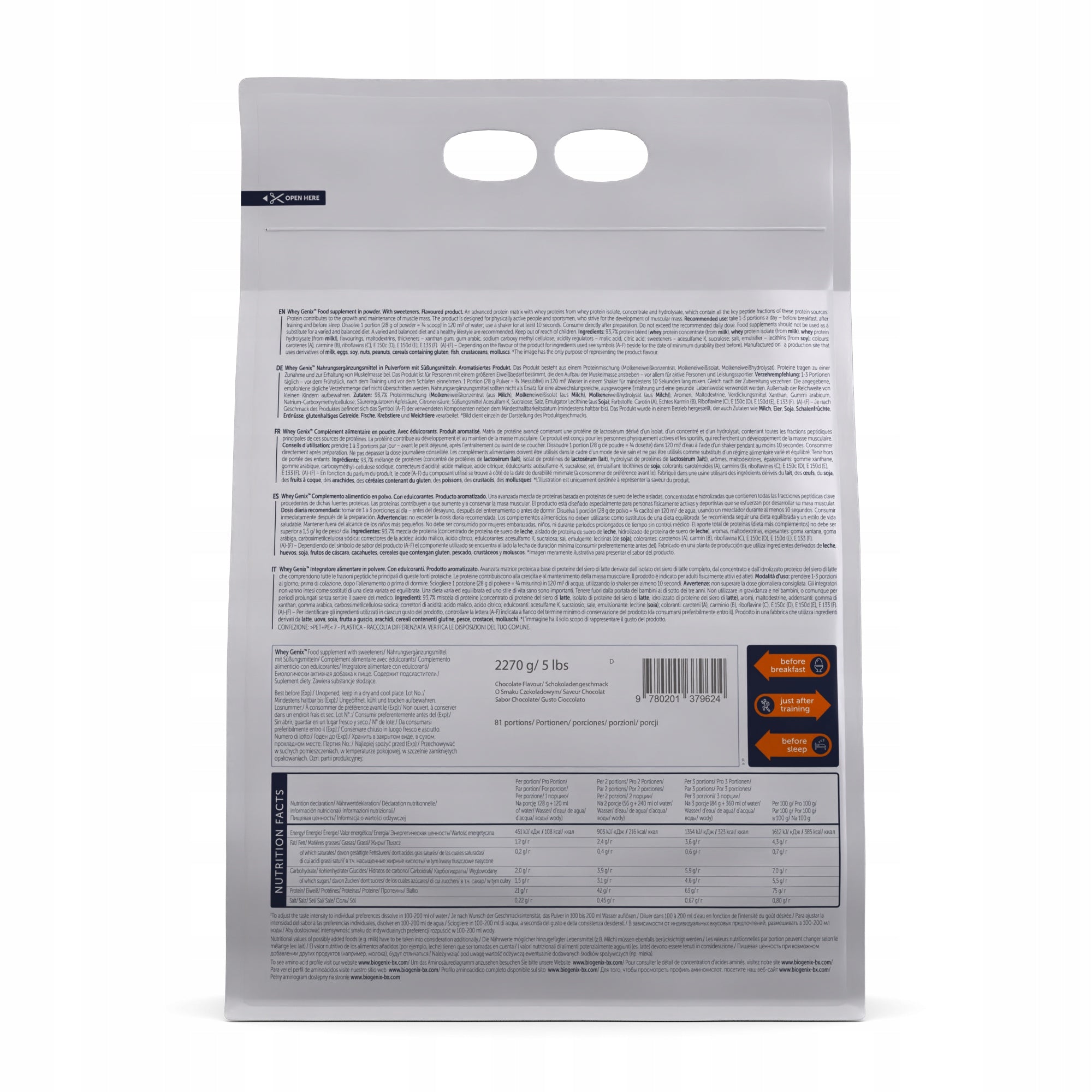 BIOGENIX WHEY GENIX 2270g PROTEIN WPC ISOLATE Expiration date at least 1 year from the date of purchase