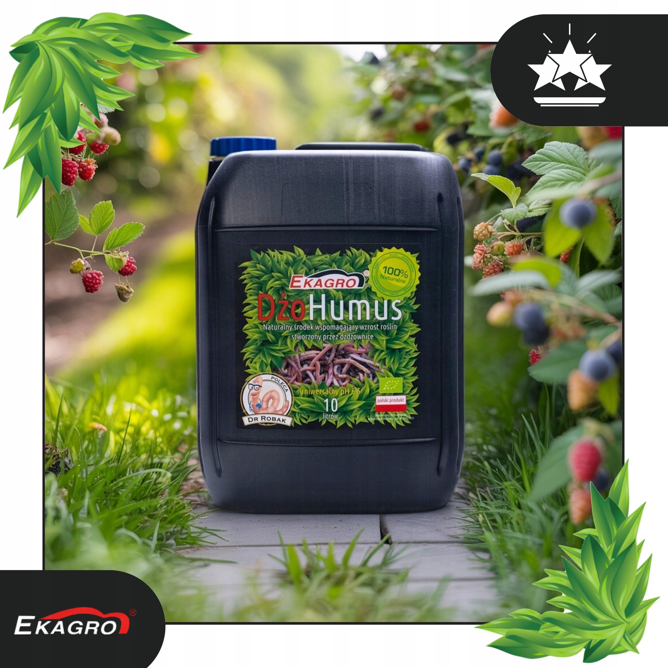 BIOHUMUS Earthworm Fertilizer 10 L JOHHUMUS liquid universal Ekagro Manufacturer code dżohumus uniwersalny biohumus do roślin