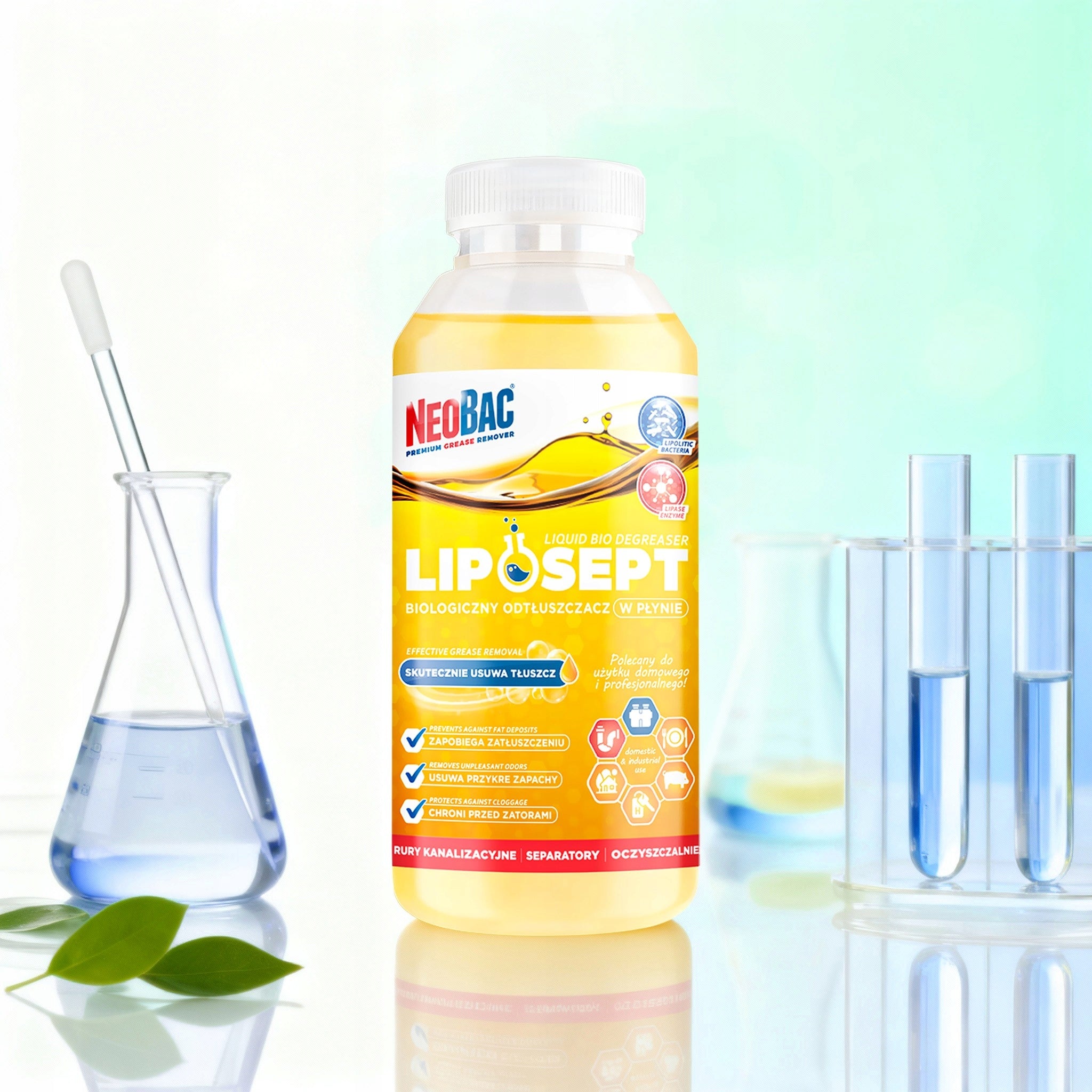 BIOLOGICAL degreaser liquid LIPAZA NeoBac LIPOSEPT removes FAT 0,5L EAN (GTIN) 5906395528790