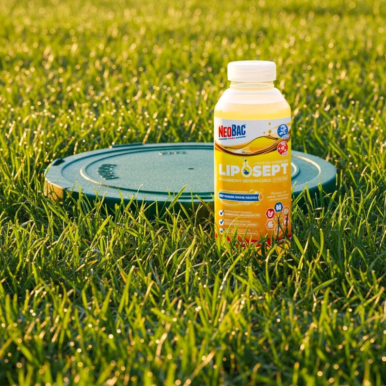 BIOLOGICAL degreaser liquid LIPAZA NeoBac LIPOSEPT removes FAT 0,5L Properties bacterial activator eliminating odors breaking down fats unblocking drainage
