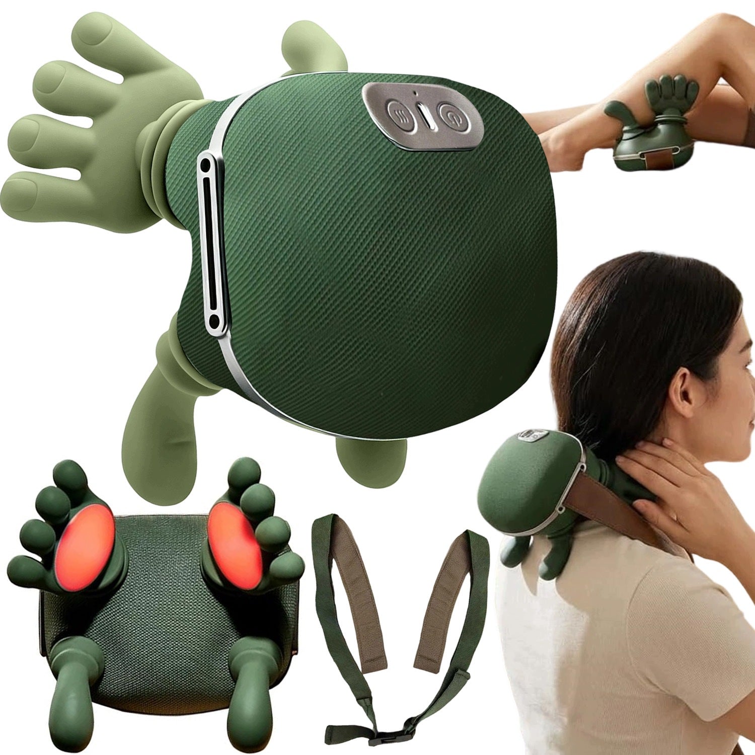 BIONIC SHIATSU MASSAGER FOR NECK AND SHOULDERS WIRELESS 2 TEMPERATURES