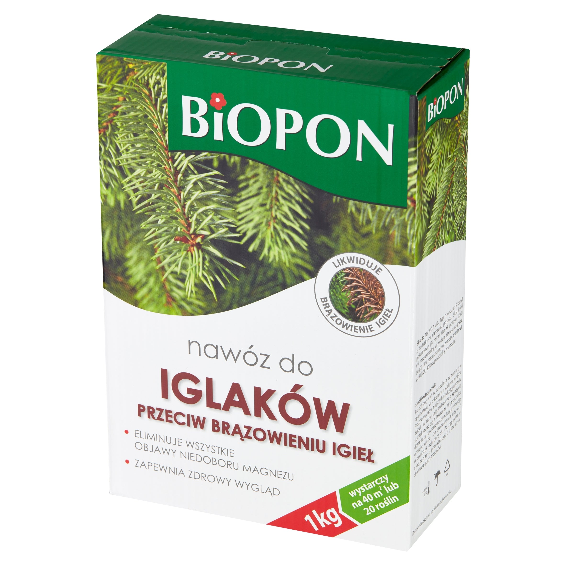 BIOPON FERTILIZER FOR CONIFERS AGAINST NEEDLE BROWNING GRANULES 1KG DEFICIENCIES