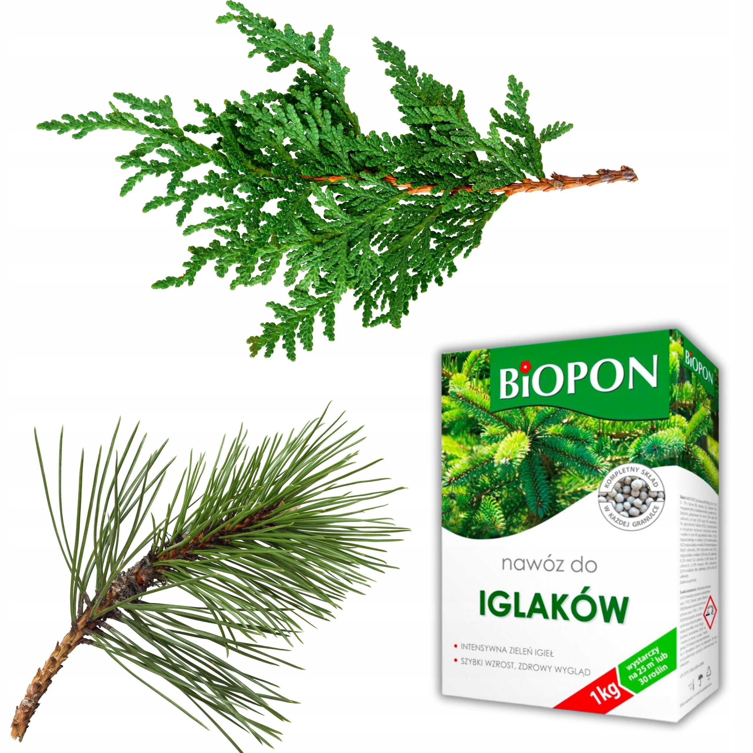 BIOPON FERTILIZER FOR CONIFERS GRANULES 1 KG RAPID GROWTH HEALTHY APPEARANCE OF NEEDLES Packaging status original