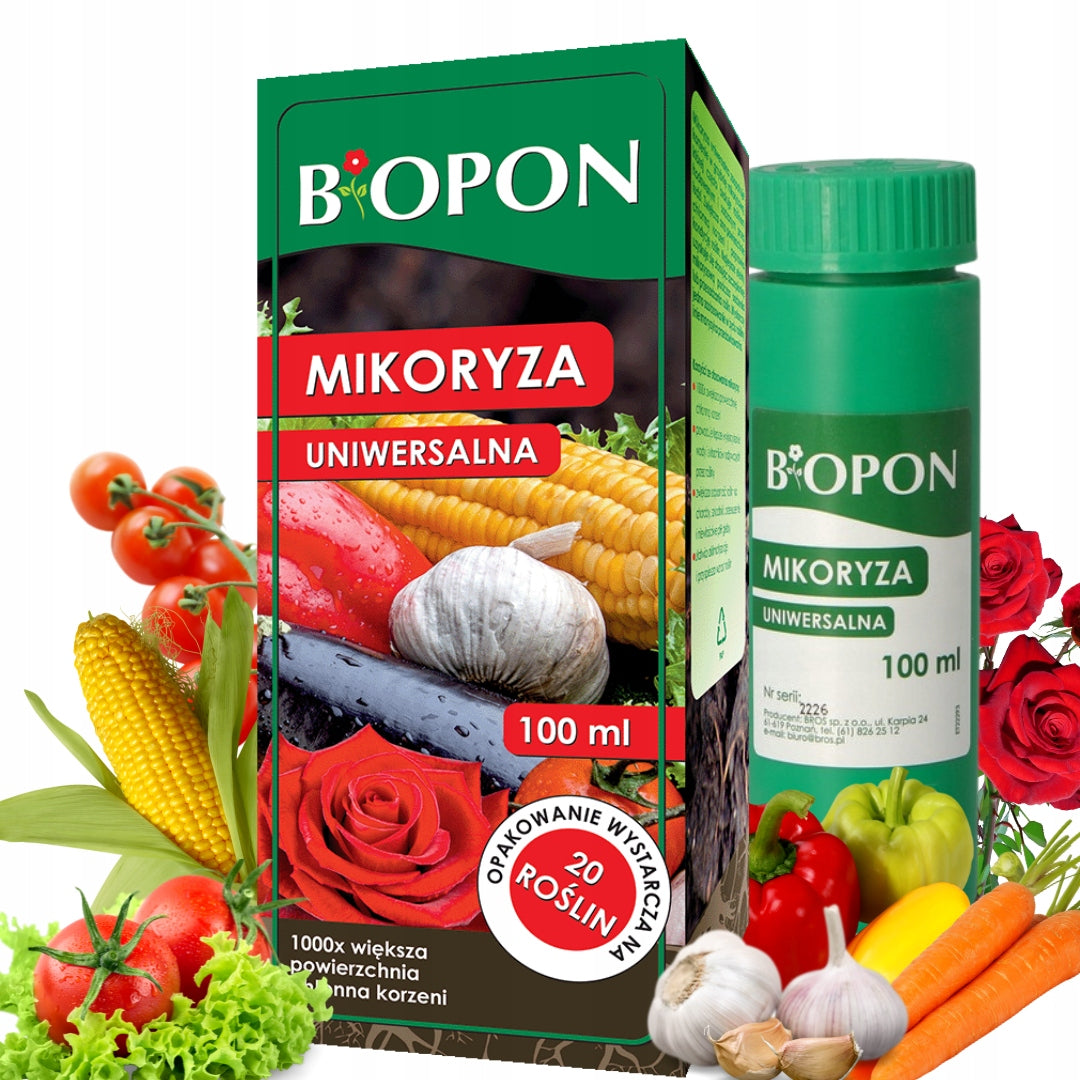 BIOPON MYCORRHIZA UNIVERSAL VACCINE FOR VEGETABLES PLANTING FLOWERS 100ml Kind Universal Mycorrhiza