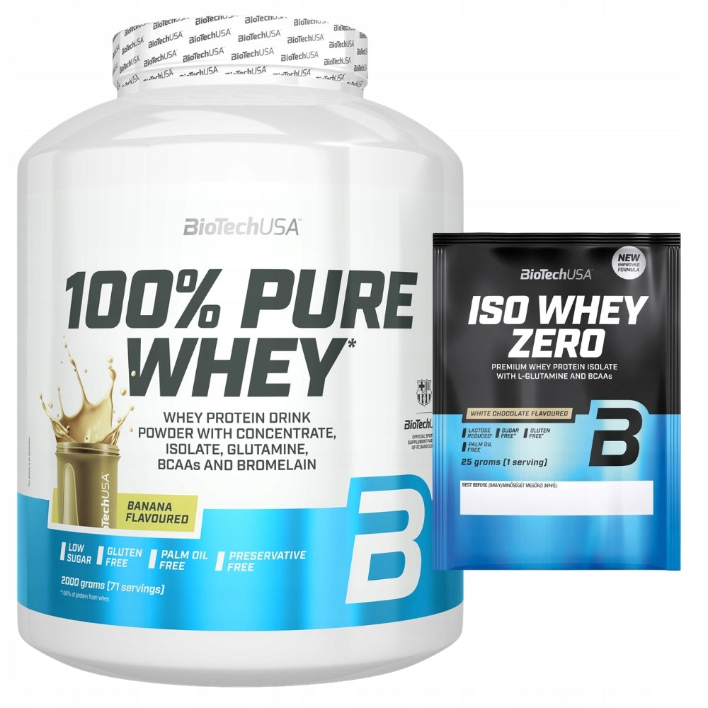 BIOTECH 100% PURE WHEY 2000 g PROTEIN WHEY + BIOTECH ISO WHEY ZERO Expiration date at least six months from the date of purchase